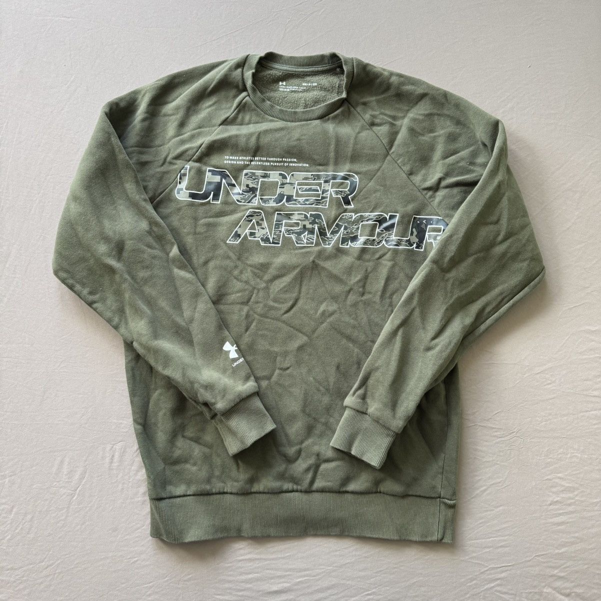 Under Armour Under Armour Rival Fleece Camo Script Crew Sweatshirt Size US S / EU 44-46 / 1 - 1 Thumbnail
