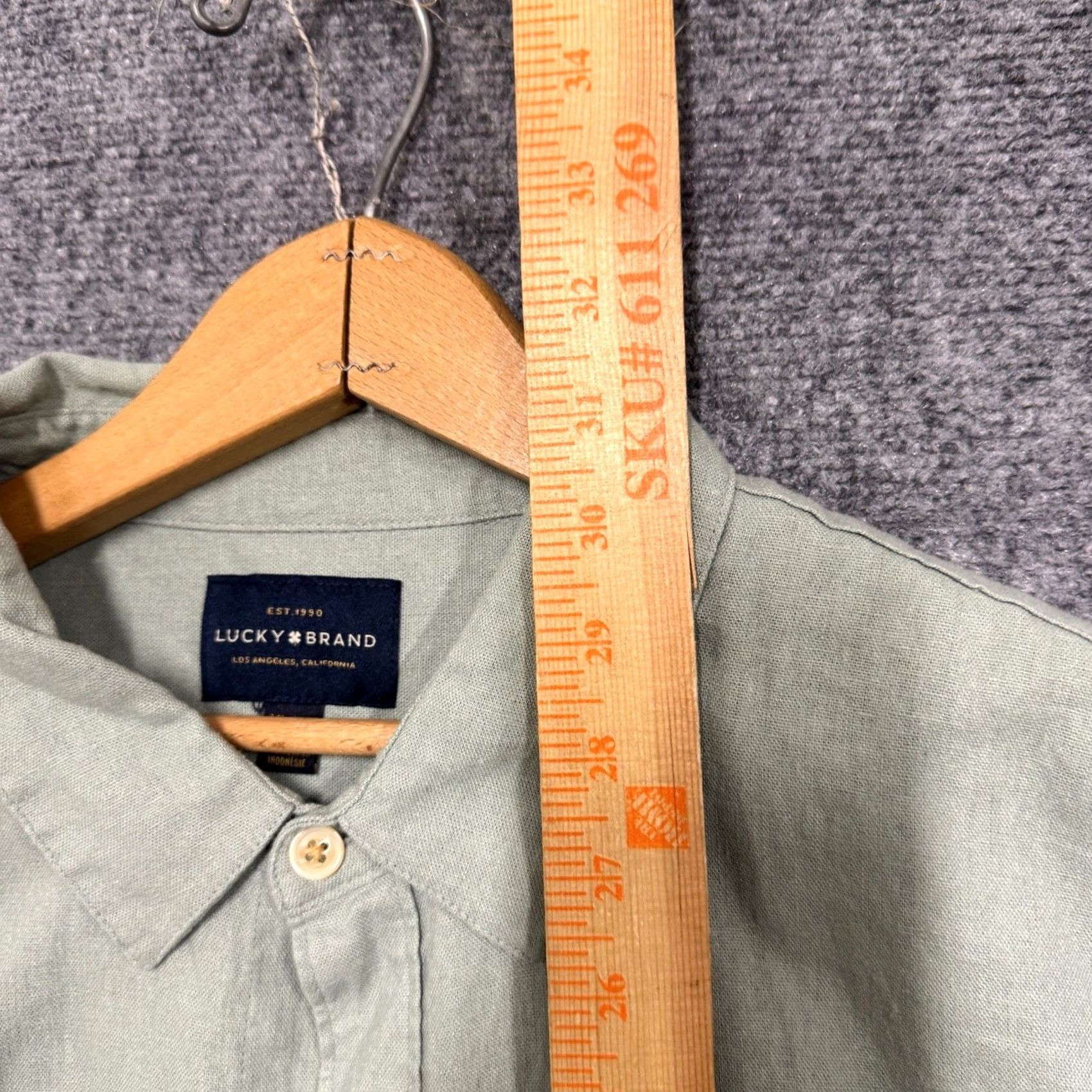 Lucky Brand Lucky Brand Dress Shirt Men's XL Button Up 100% Cotton Gray Casual California Gray Men XL Regular Size Shirt Size US XL / EU 56 / 4 - 5 Thumbnail