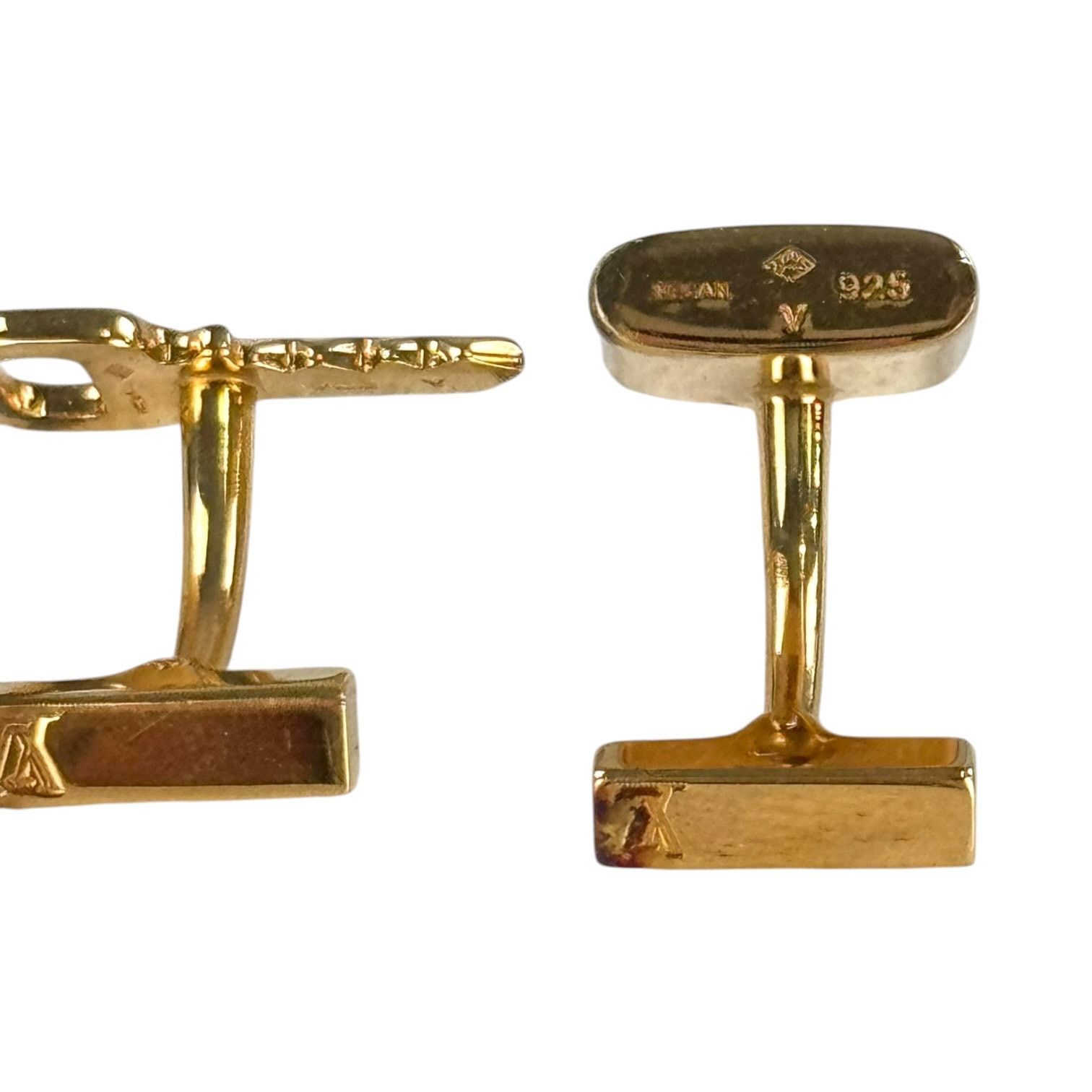 Louis Vuitton Louis Vuitton Gold-Plated Silver Lock and Key Cufflinks Size ONE SIZE - 7 Thumbnail