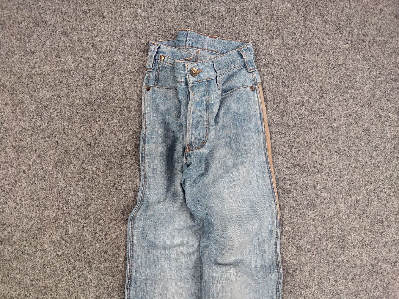 Sixty Vintage 90's Decauville x sixty Blue Patchwork Denim Jeans Size US 31 - 6 Thumbnail