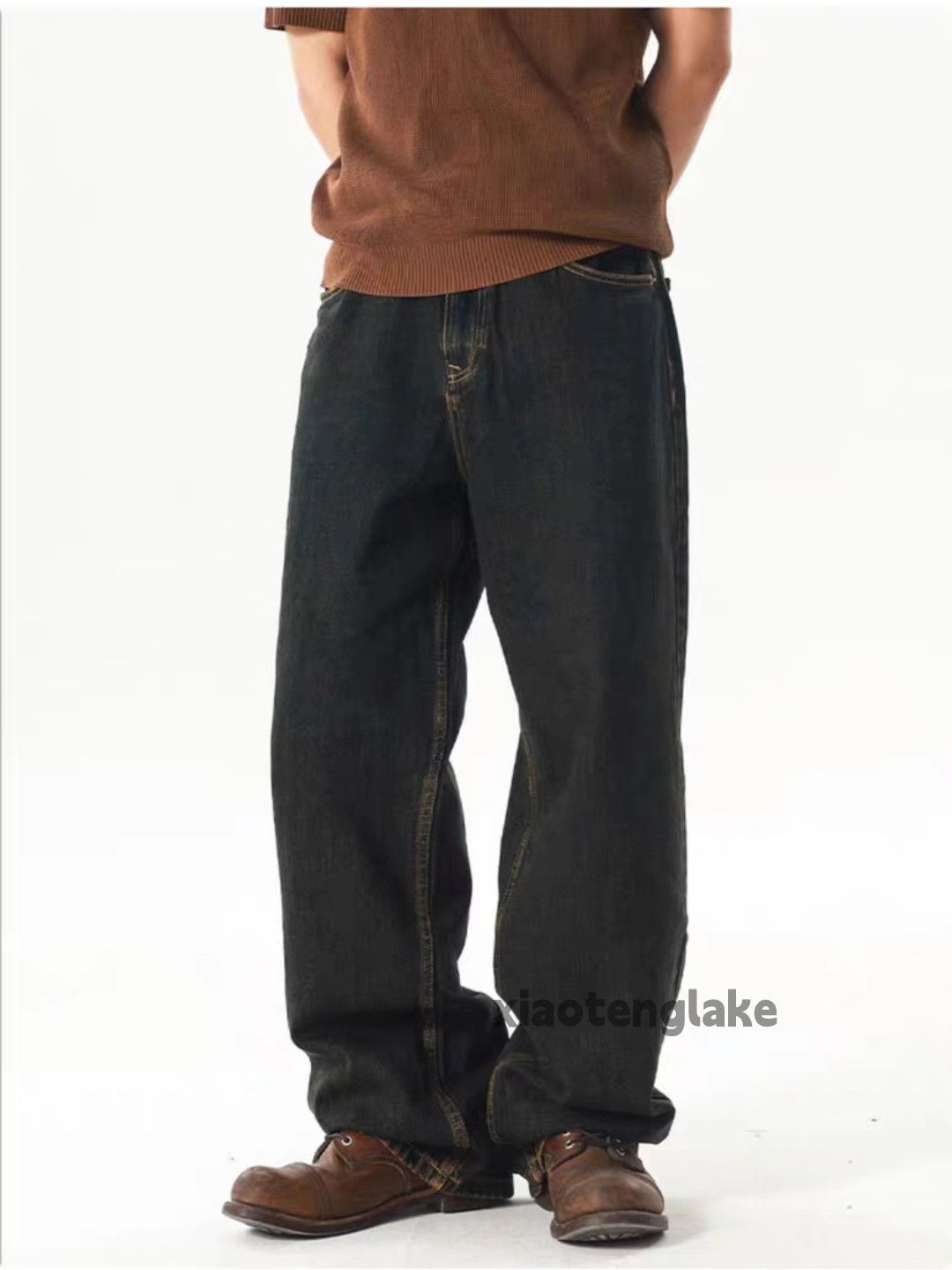 Jean Unisex outdoor utility loose baggy skate hiphop jeans Size US 34 / EU 50 - 3 Thumbnail