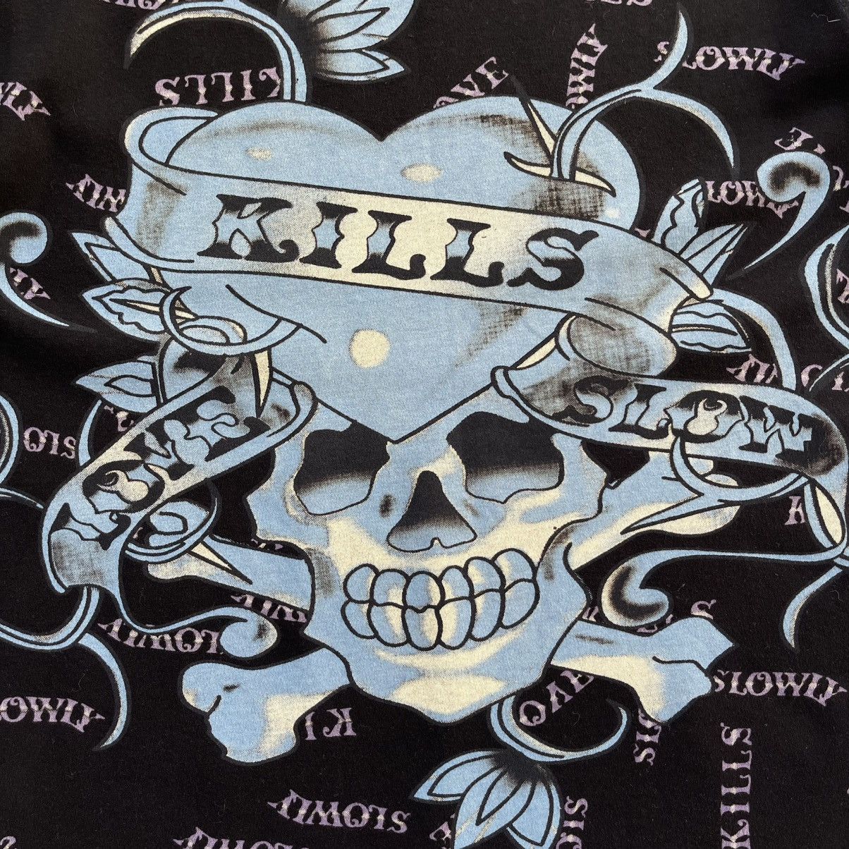 Ed Hardy × Vintage Ed Hardy by Christian Audigier Love Kills Slow Print T-Shirt Size US M / EU 48-50 / 2 - 8 Thumbnail