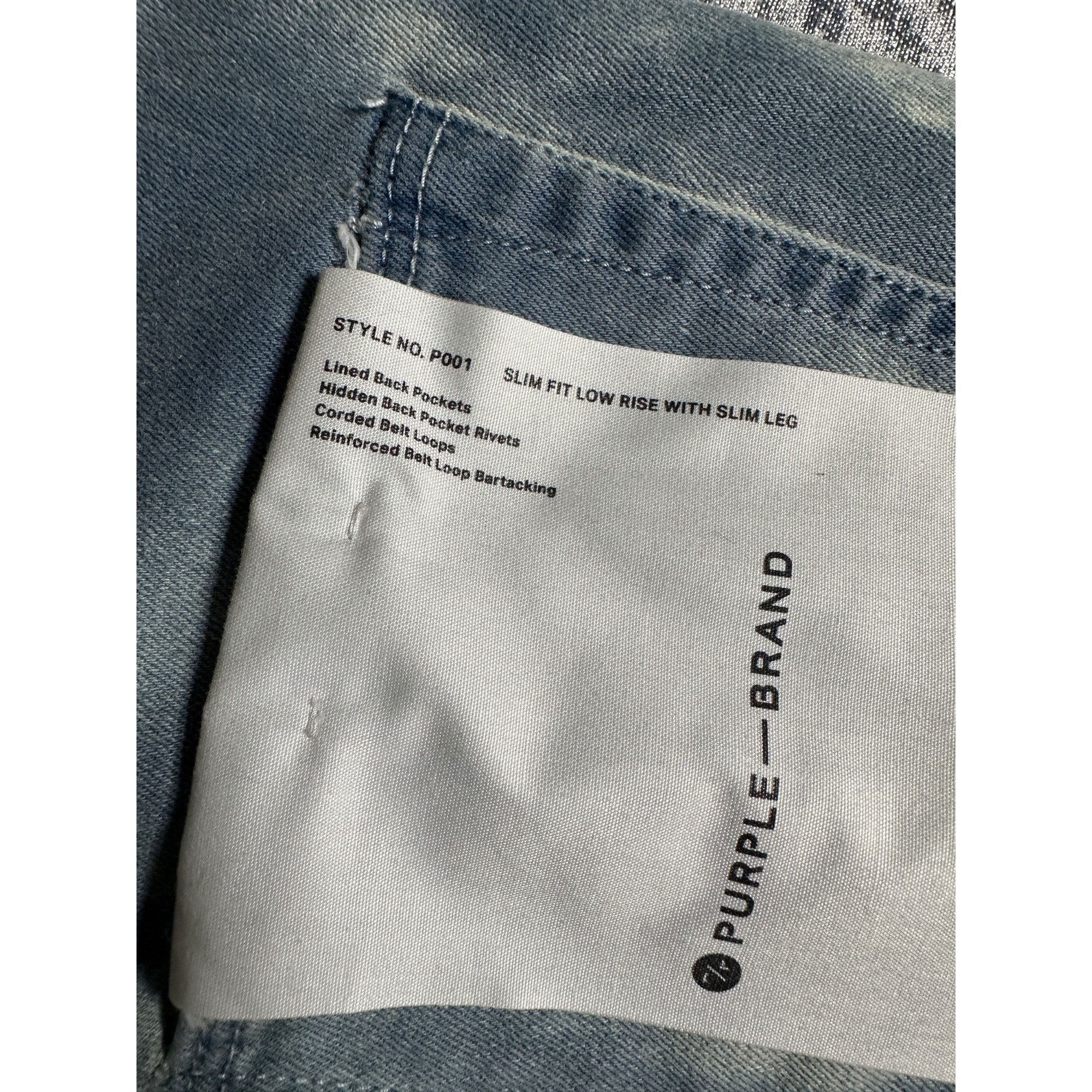 Purple Brand Purple Brand P001 Blue Split Distressed Hem Fatigue Marble J Size US 36 / EU 52 - 11 Thumbnail