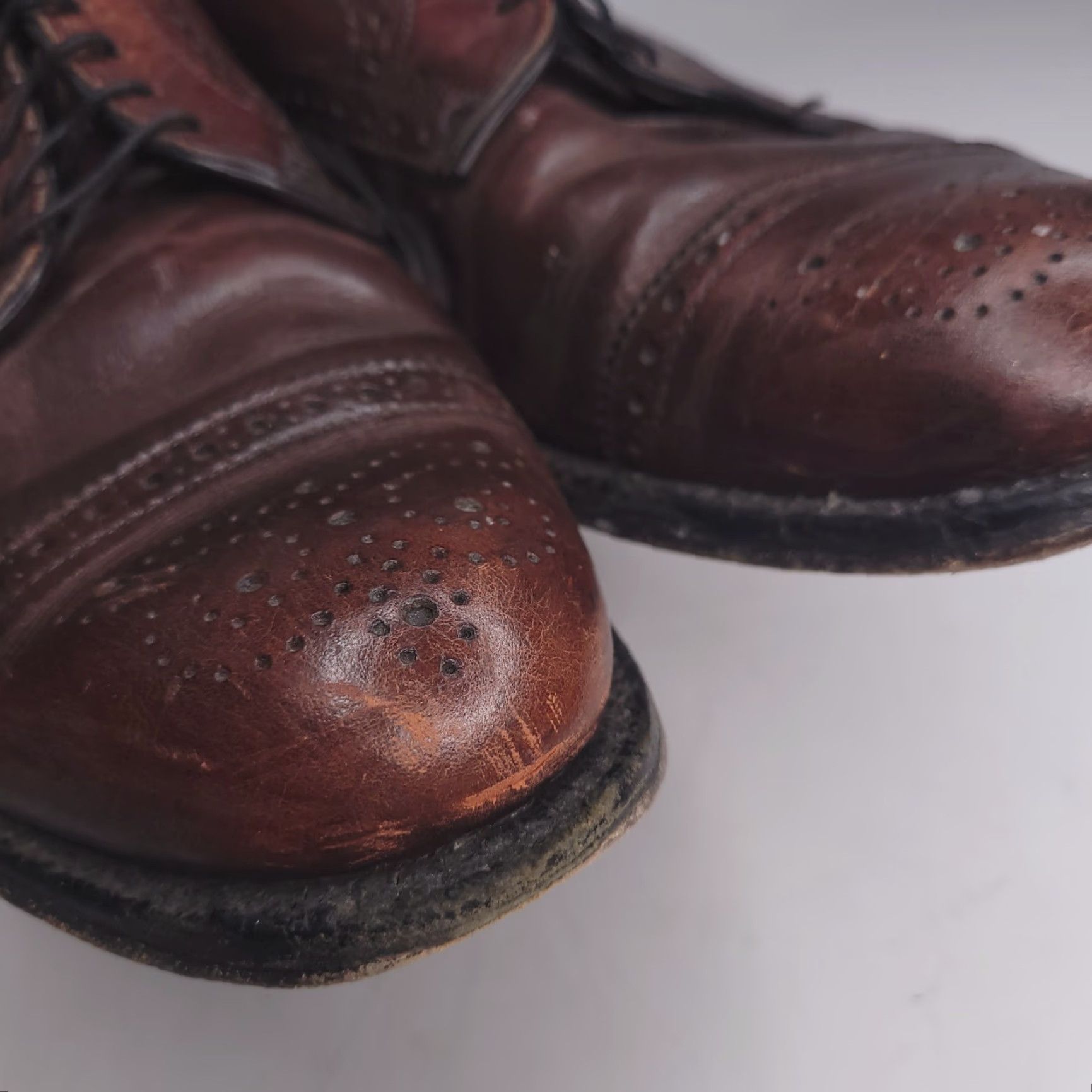 Allen Edmonds Allen Edmonds Dress Shoes Mens 9.5 Brown Lexington USA Leather Wingtip Cap Oxford Shoes Size ONE SIZE - 5 Thumbnail