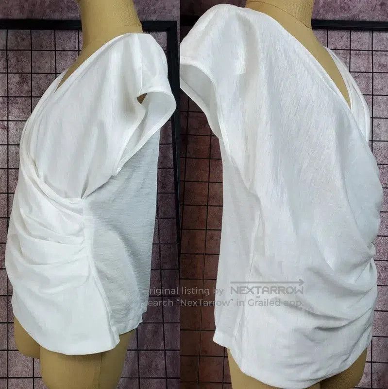 Dior Dior Summer White Linen Blend Short Sleeve Top . Size L / US 10 / IT 46 - 4 Thumbnail