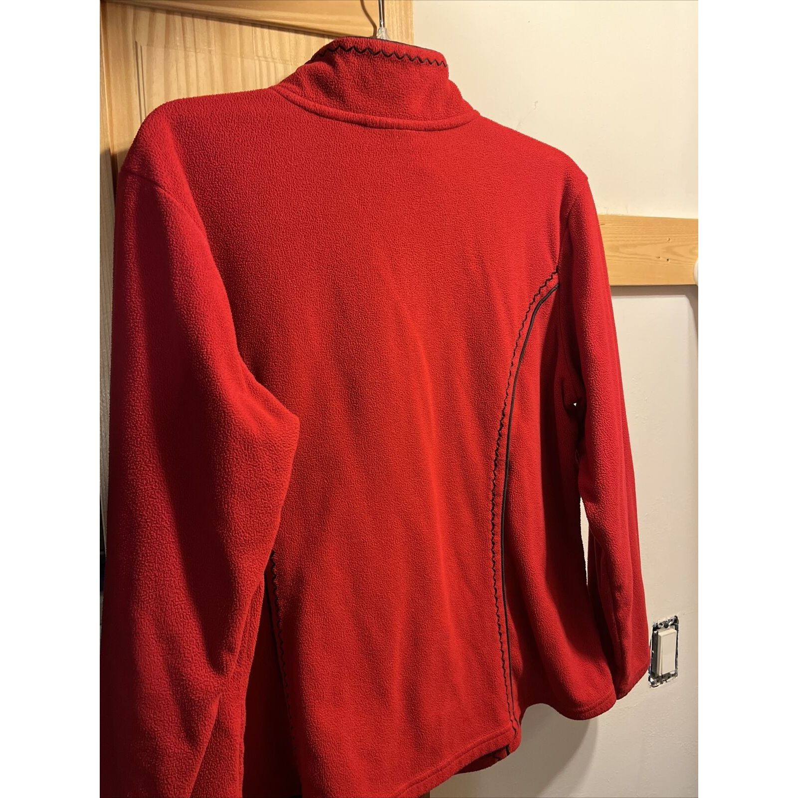 Coldwater Creek Coldwater Creek Womens 1X Red LS Zip Polyester Fleece Jacket Size XXL / US 16-18 / IT 52-54 - 13 Thumbnail