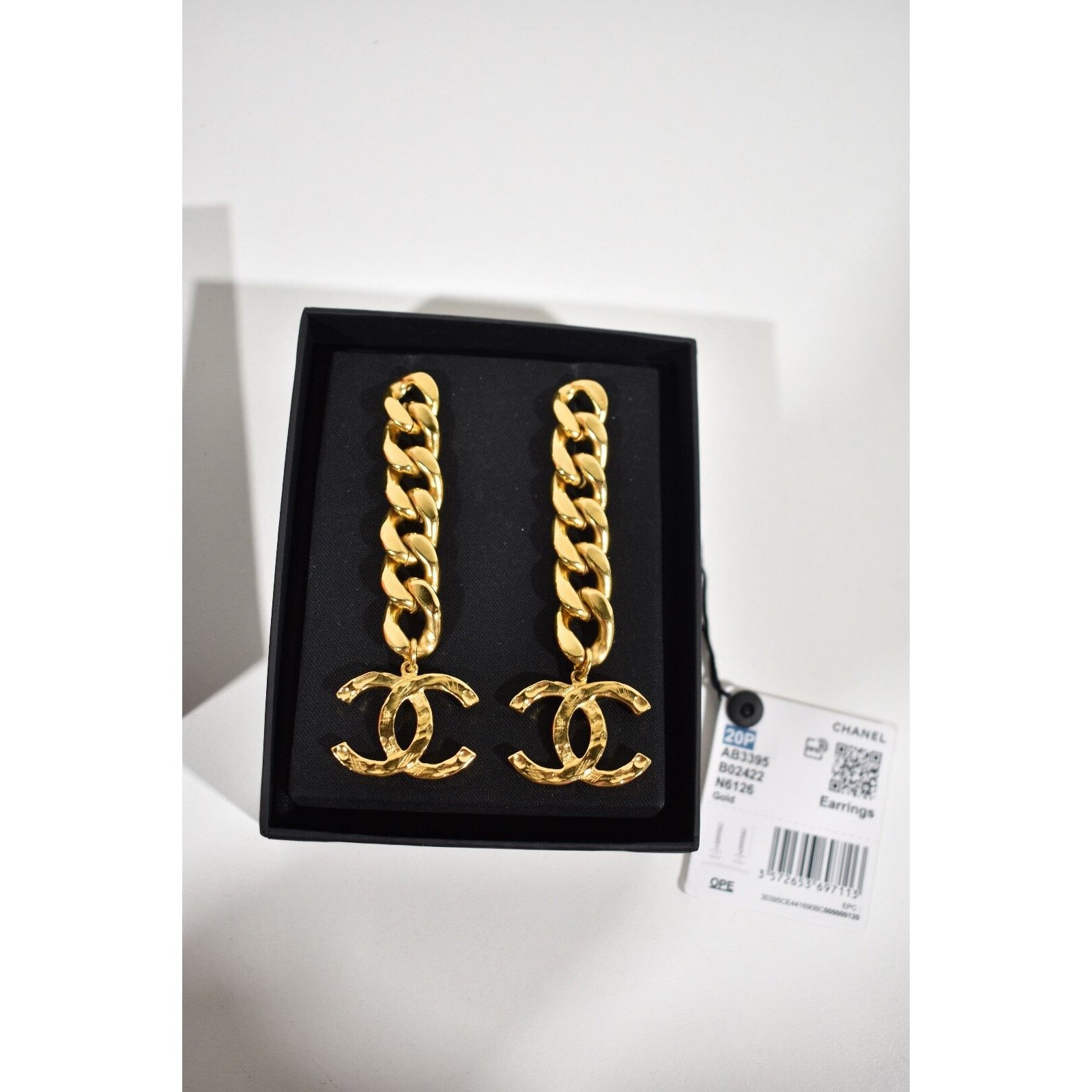 Chanel Chanel Curb Link Chain XLarge Thick Statement Drop Earrings Size ONE SIZE - 5 Thumbnail