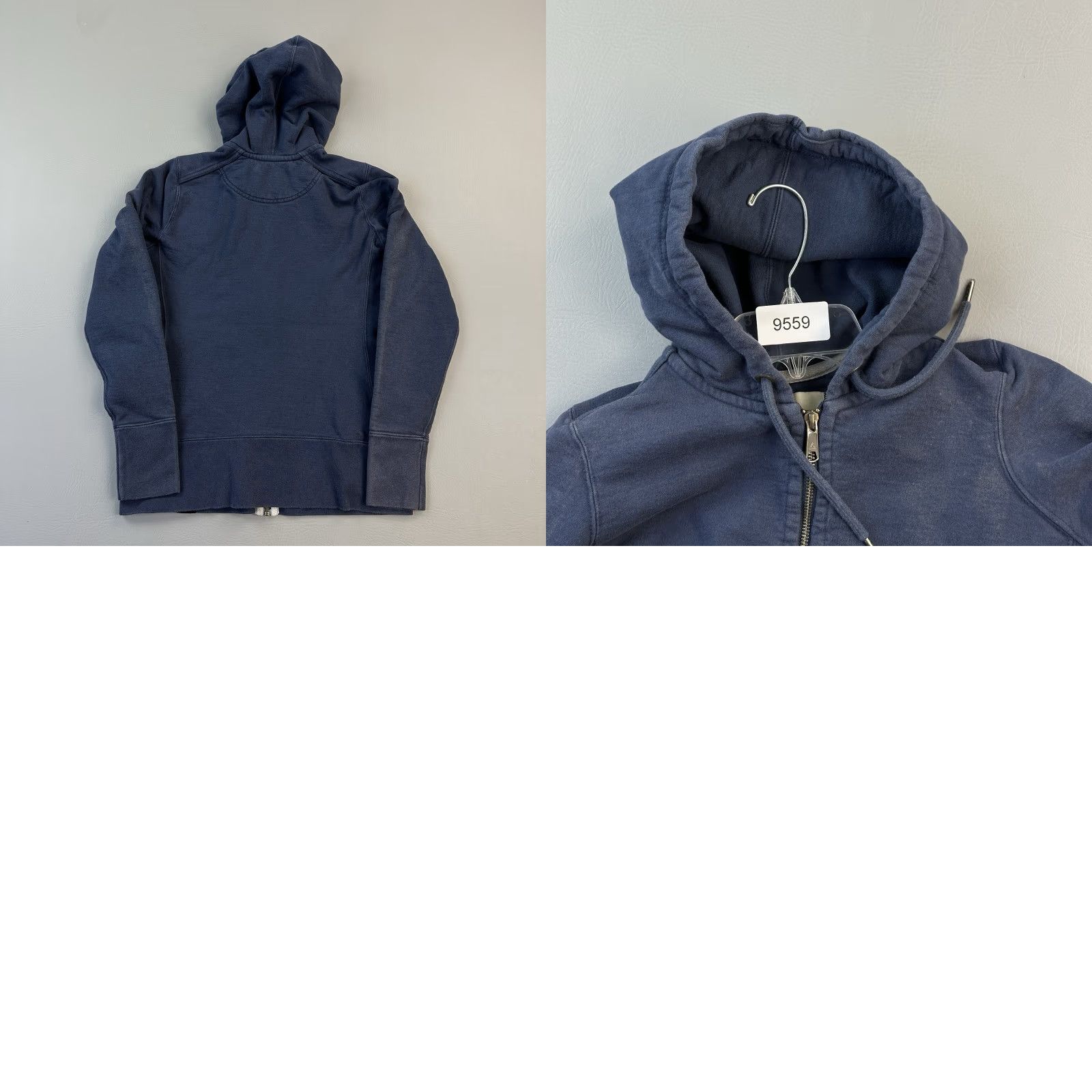 Vintage American Giant Hoodie Women's Small Blue Full Zip Heavyweight Workwear USA Made Size S / US 4 / IT 40 - 9 Thumbnail
