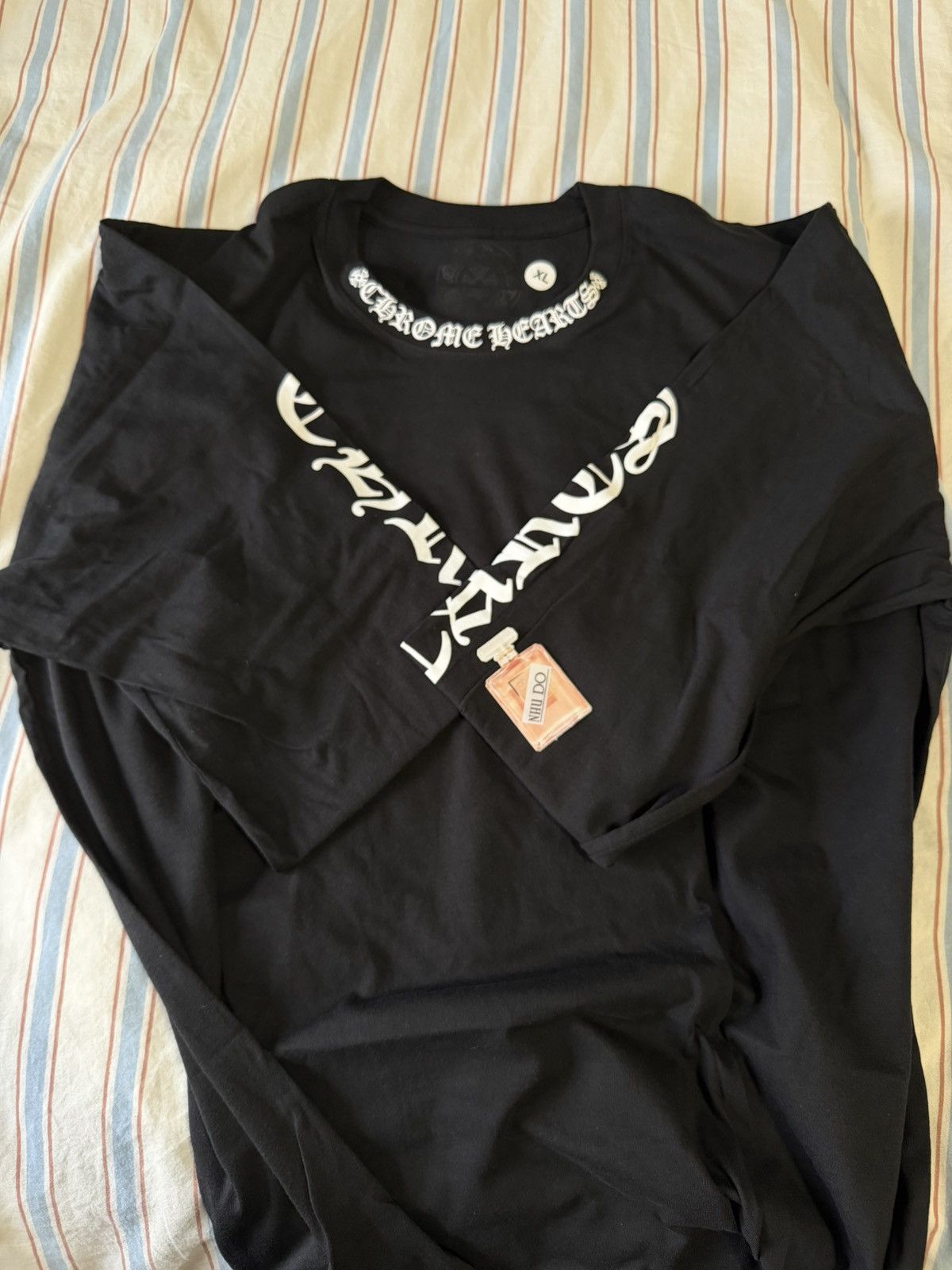Chrome Hearts Chrome Hearts Neck Logo Shirt Black Purple XL | Grailed
