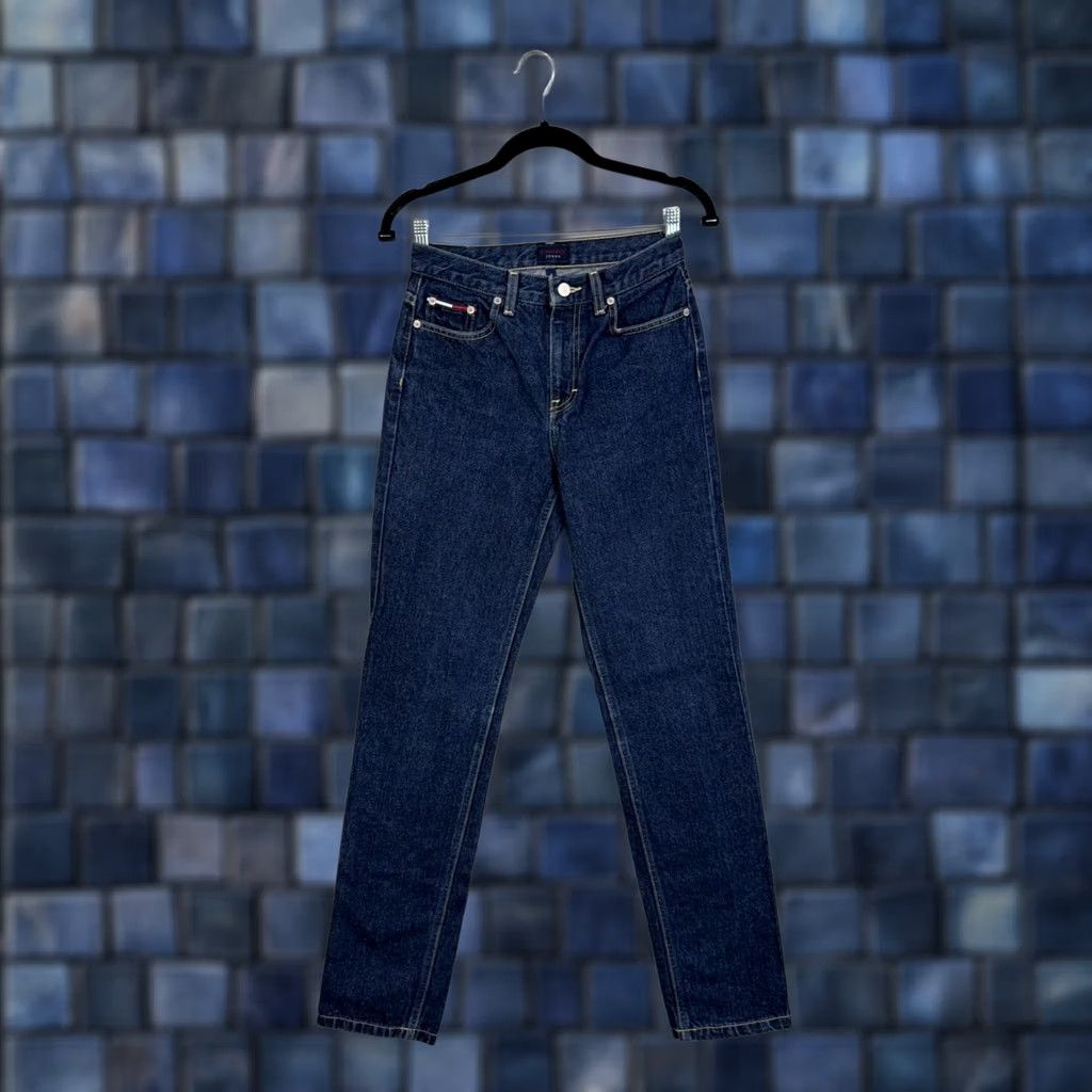 Vintage VINTAGE Tommy Jeans Jeans Womens 1 Blue Tapered Denim Juniors Y2K Roc Roc Womens Jeans Size 25" / US 0 / IT 36 - 1 Thumbnail
