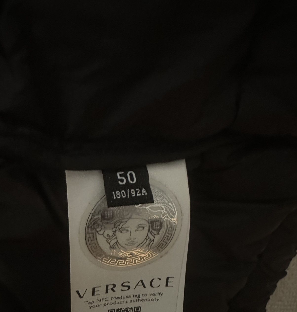 Versace Versace Black Down Greca Puffer Jacket Size US L / EU 52-54 / 3 - 6 Thumbnail
