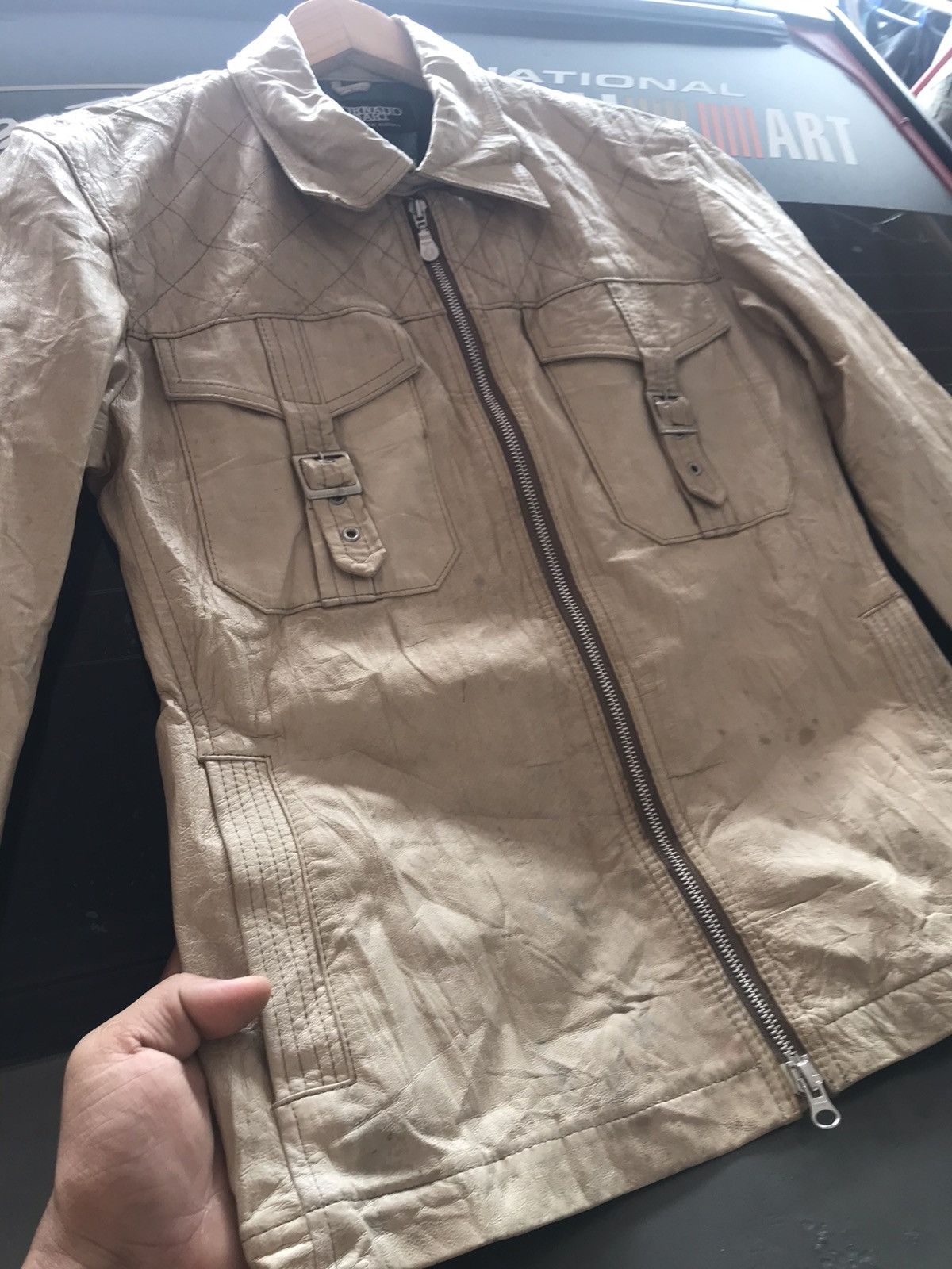 Tornado Mart × Vintage Tornado Mart cream leather jacket Size US M / EU 48-50 / 2 - 9 Thumbnail