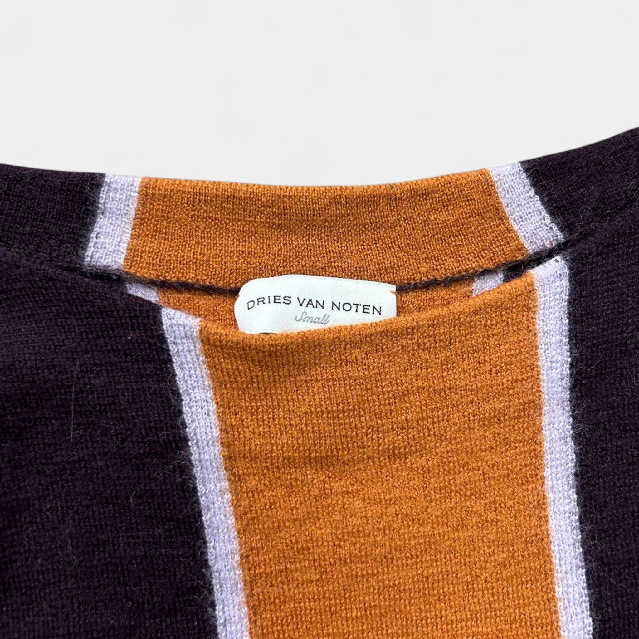 Dries Van Noten Dries Van Noten Purple and Orange Striped Sweater Size S / US 4 / IT 40 - 3 Thumbnail