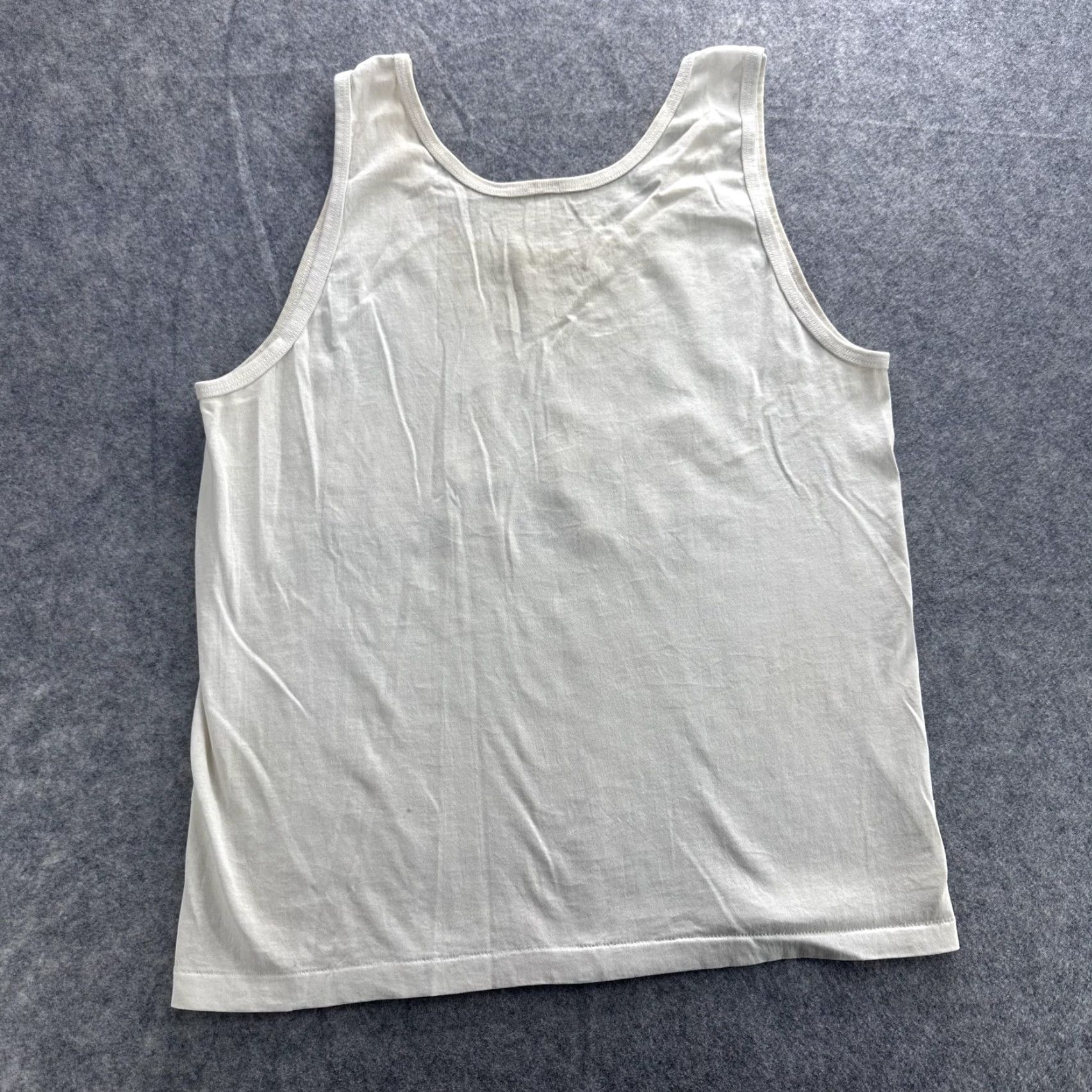 Other VINTAGE Bahamas Freeport Tank Shirt Mens Medium White Sailboat Graphic Nautical Flags Beach Souvenir 90s Mens Size US M / EU 48-50 / 2 - 6 Thumbnail