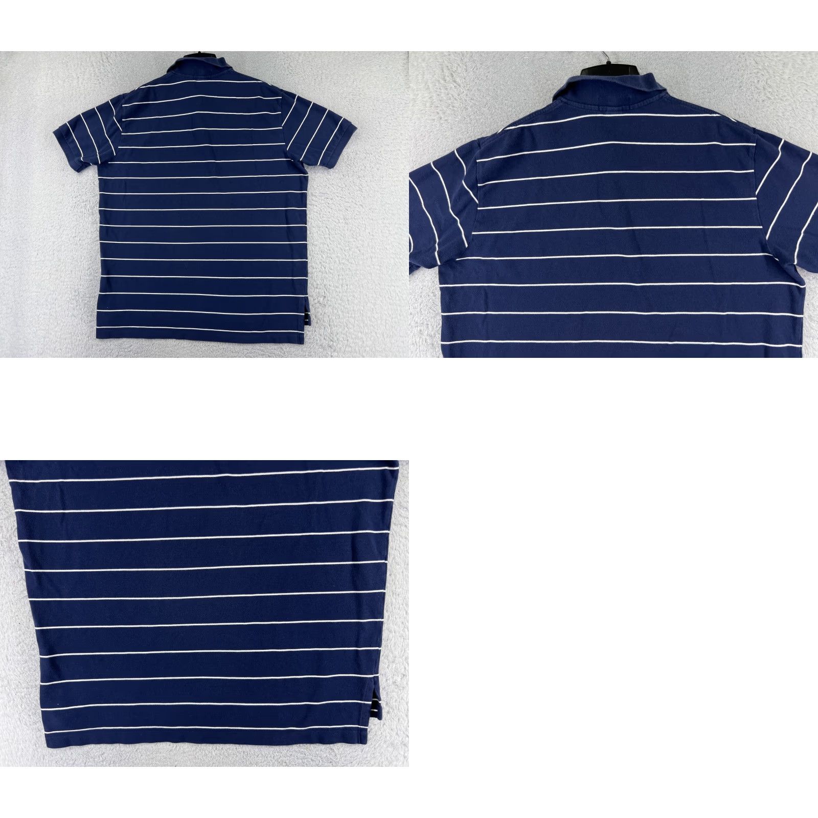 Ralph Lauren VINTAGE Ralph Lauren Polo Shirt Men 2XL Blue Stripe 100% Cotton Knit Polo Shirt Mens Regular Blue Stripe 2XL Size US XXL / EU 58 / 5 - 9 Thumbnail