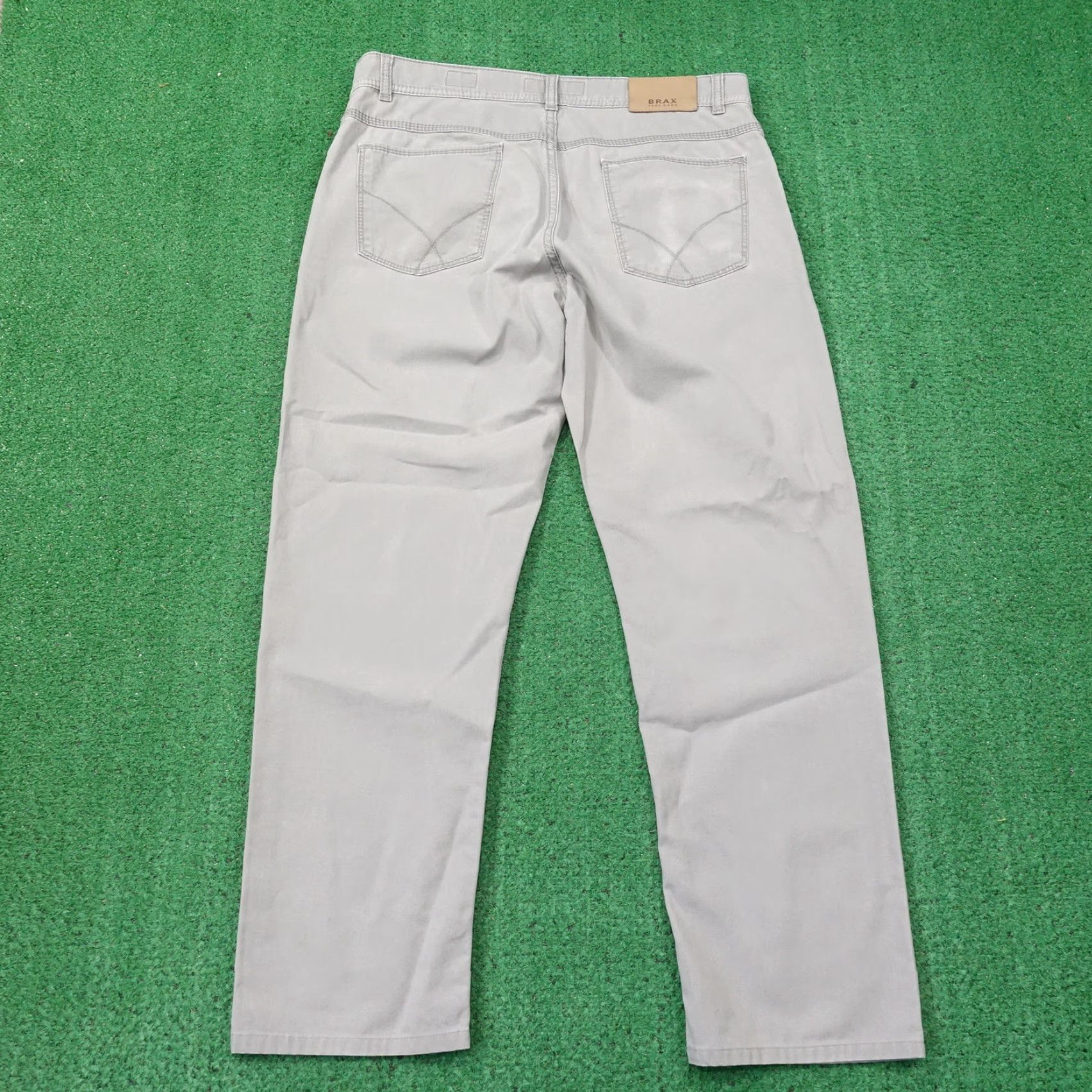 BRAX BRAX Chino Pants Regular Fit Gray 33x27 Mens Casual Size US 33 - 4 Thumbnail