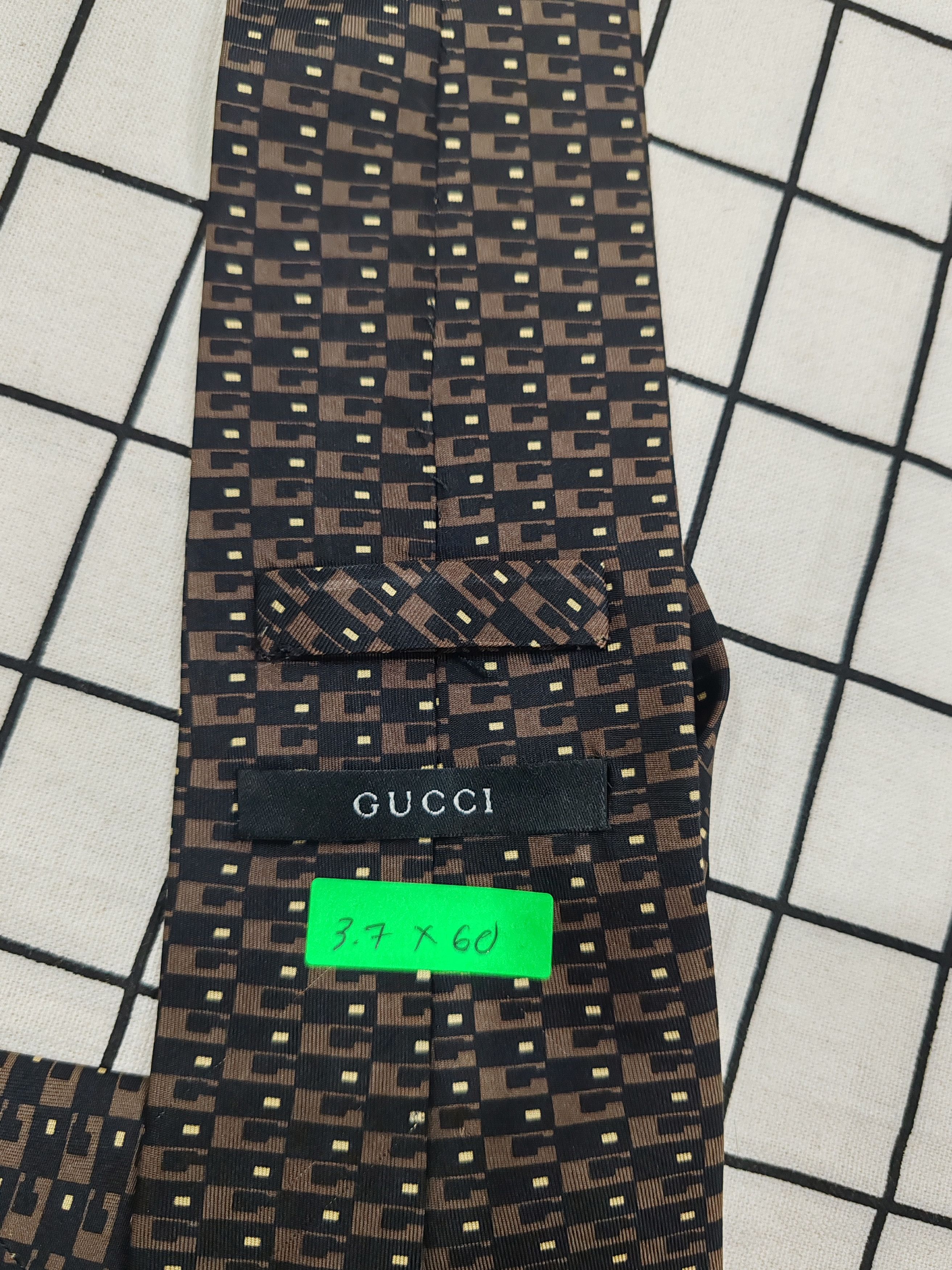 Gucci GUCCI monogram Necktie Silk made in Italy For Men Size ONE SIZE - 11 Thumbnail