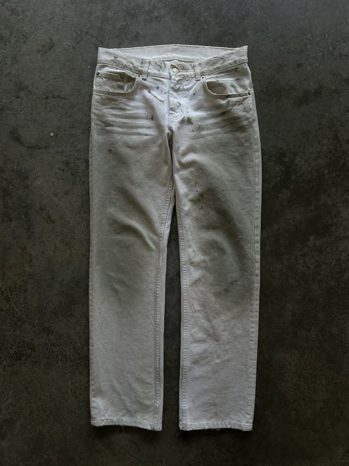 Helmut Lang SS03 Painter Denim Dirty Distressed Size US 29 - 1 Thumbnail