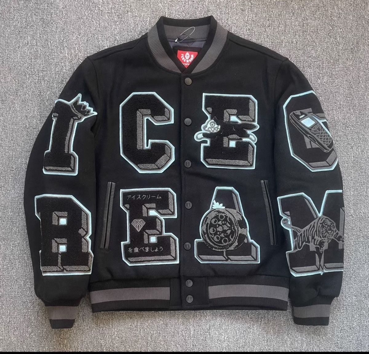 Billionaire Boys Club BBC ICECREAM Embroidered Baseball Jacket coat bober Size US L / EU 52-54 / 3 - 1 Thumbnail