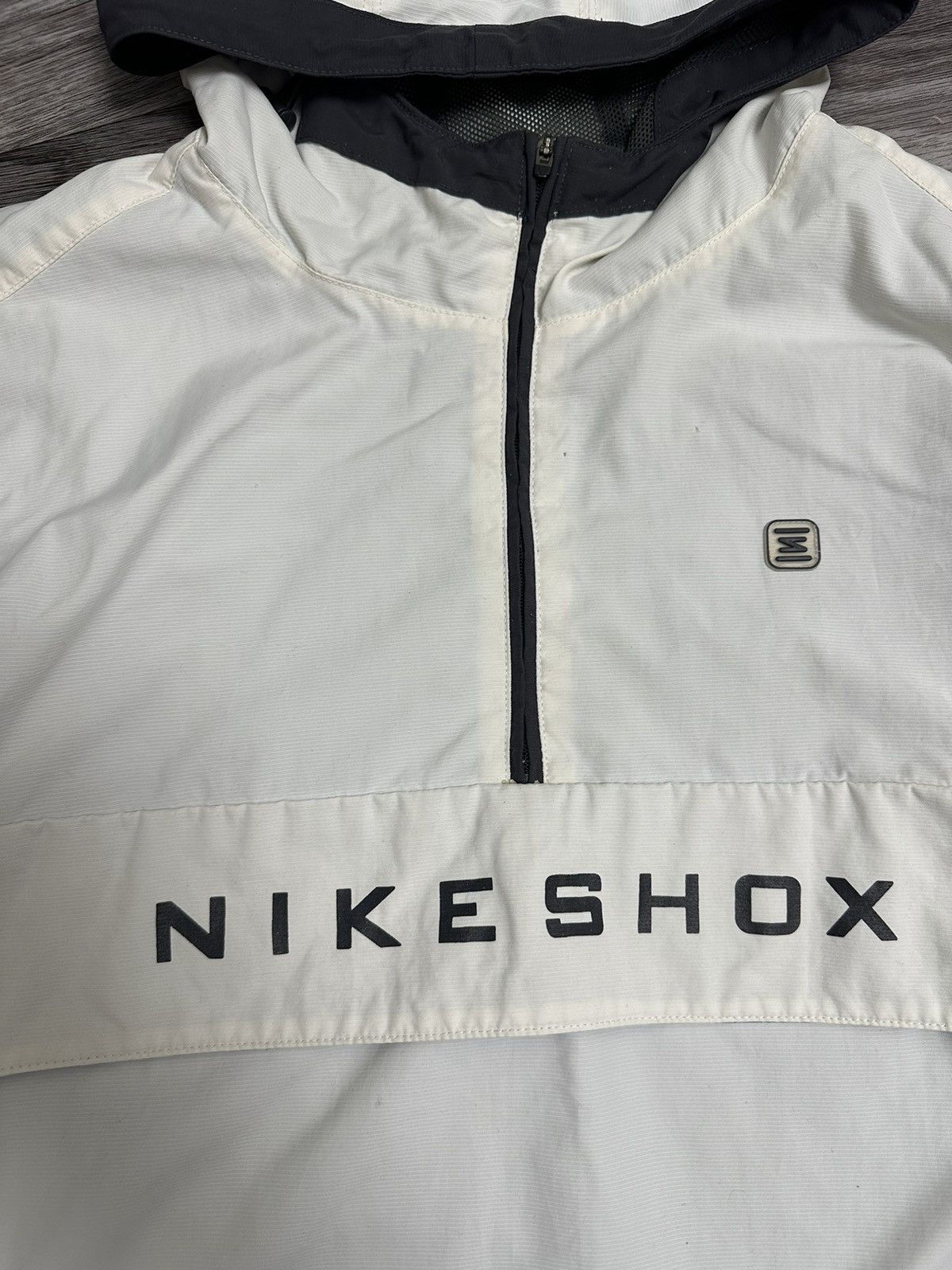 Nike Nike SHOX Tn Vintage 00s Big Logo White Nylon Anorak Size US L / EU 52-54 / 3 - 4 Thumbnail
