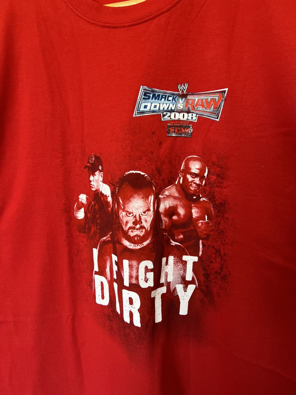WWE Vintage WWE T Shirt Red Smack Down Row 2008 Size US L / EU 52-54 / 3 - 2 Thumbnail