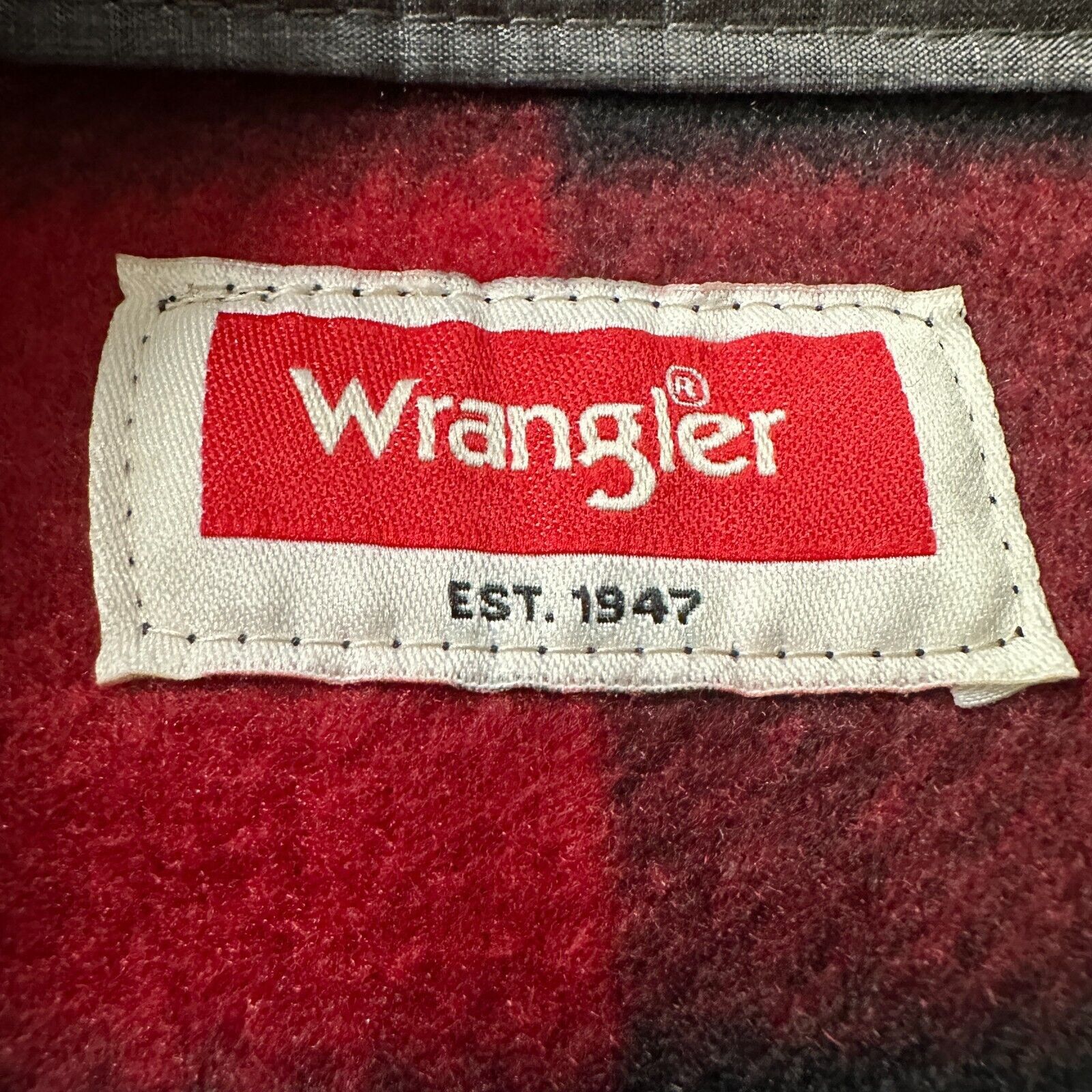 Wrangler Wrangler Fleece Flannel Shirt Men Large Red Black Check Size US L / EU 52-54 / 3 - 5 Thumbnail