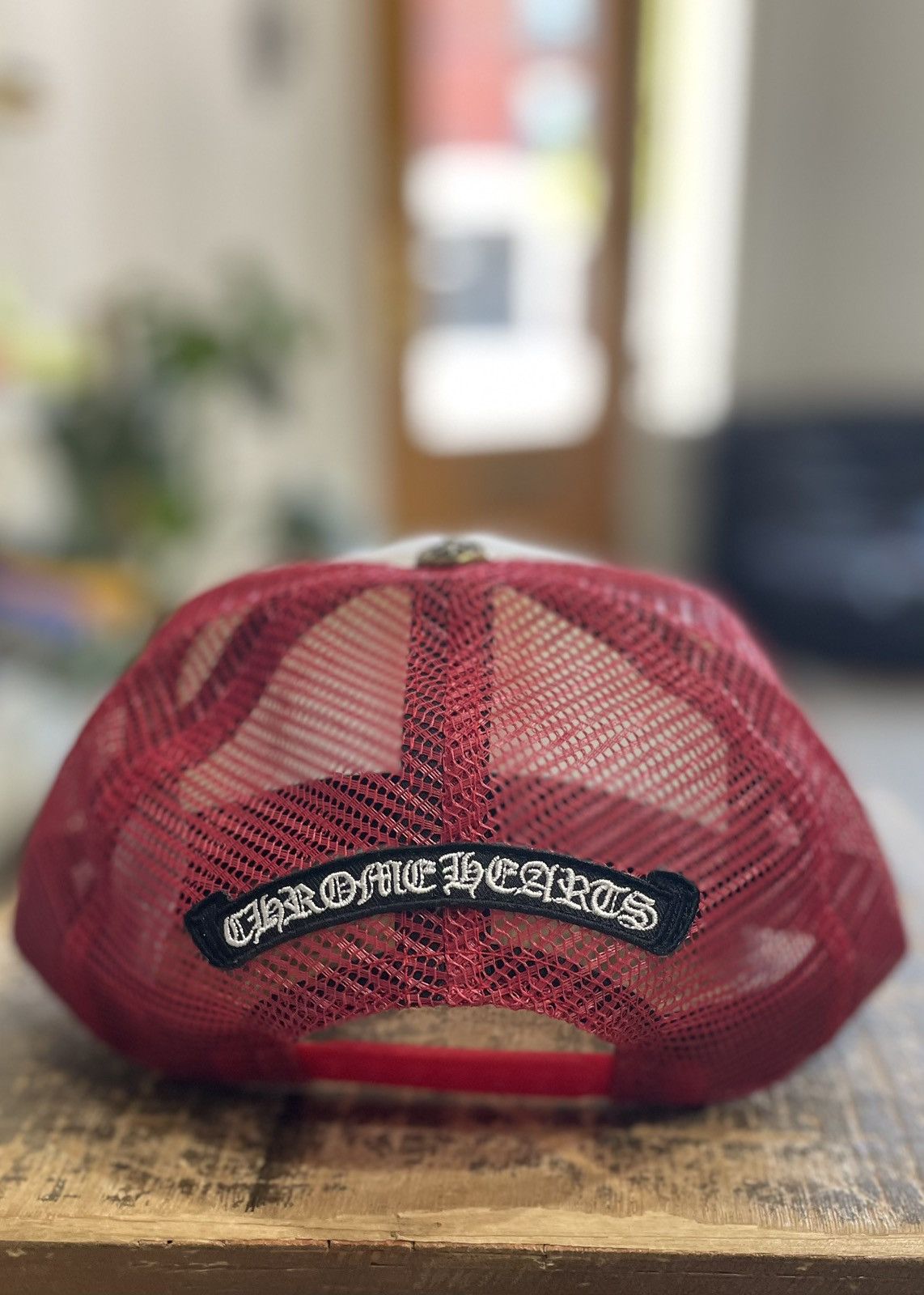 Chrome Hearts Chrome Hearts Chrome Hearts Eye Chart Trucker Hat Red Size ONE SIZE - 3 Thumbnail