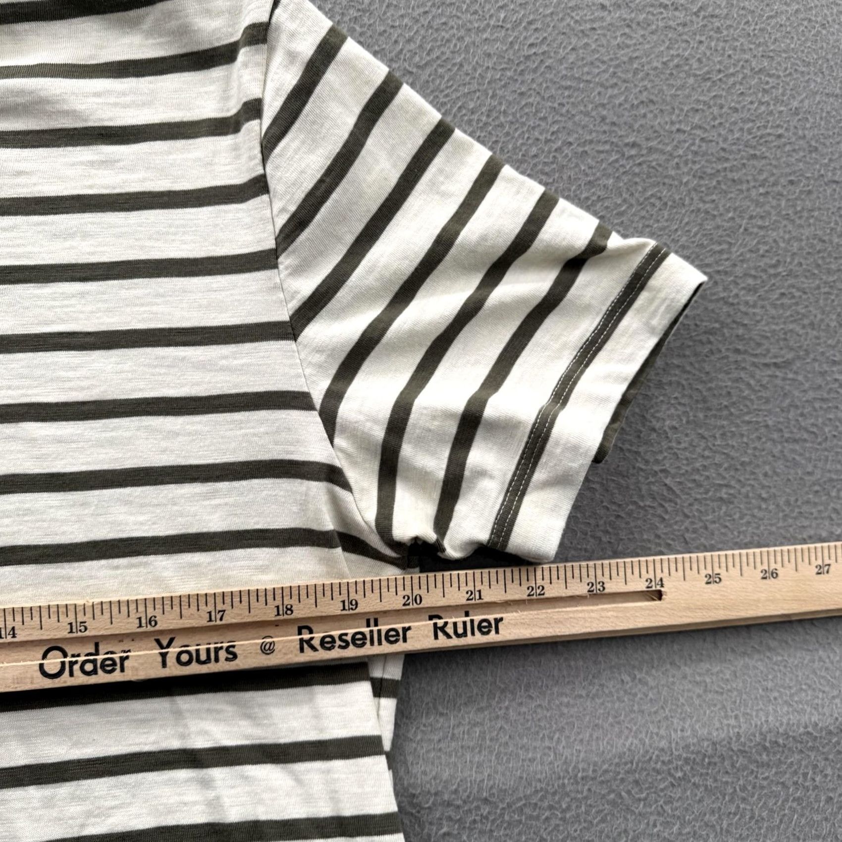 True Religion True Religion Shirt Mens M White Striped Logo Box Crewneck T-Shirt Tee Size US M / EU 48-50 / 2 - 4 Thumbnail