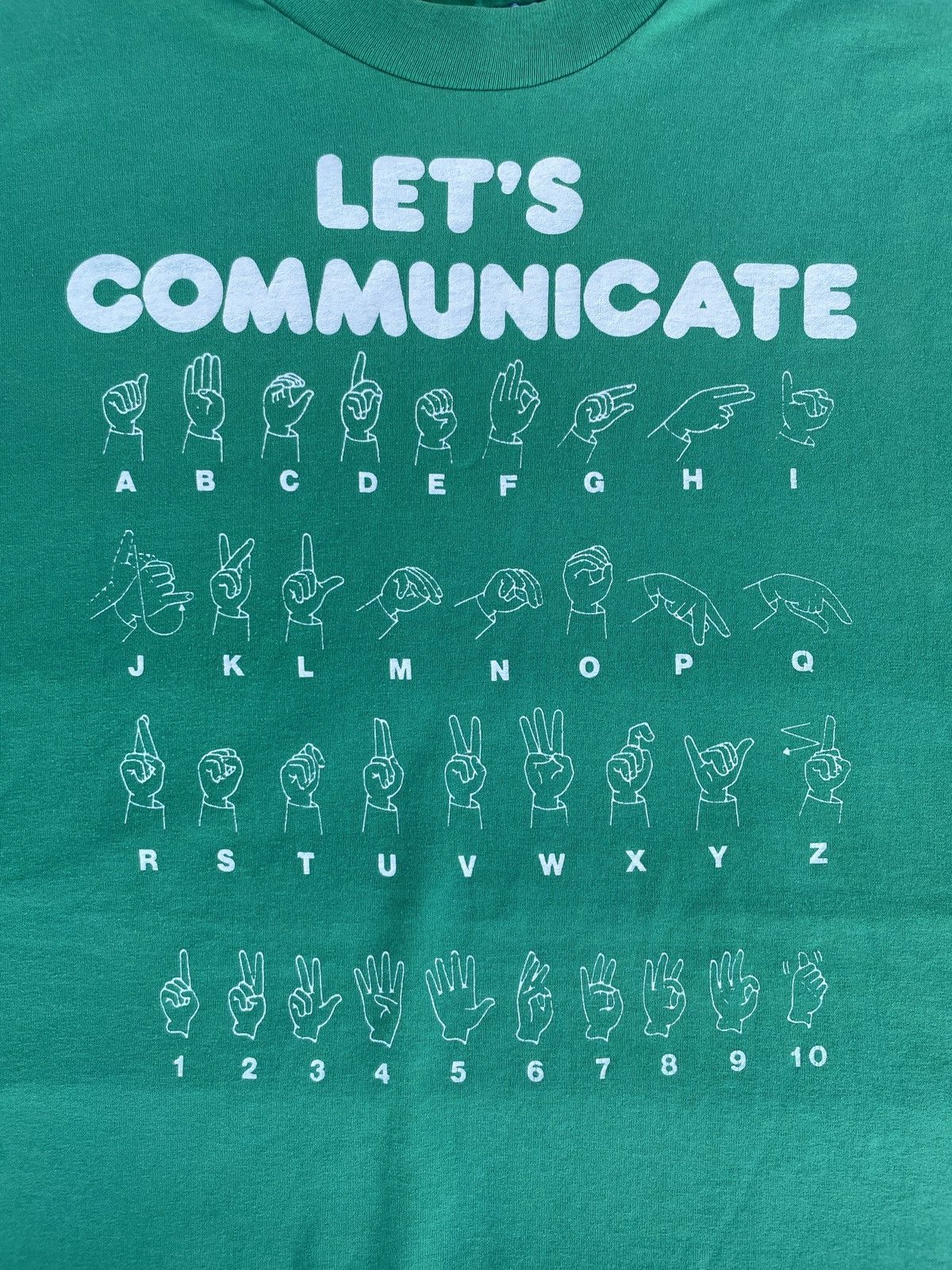 Vintage Vintage American Sign Language Size US XL / EU 56 / 4 - 3 Thumbnail