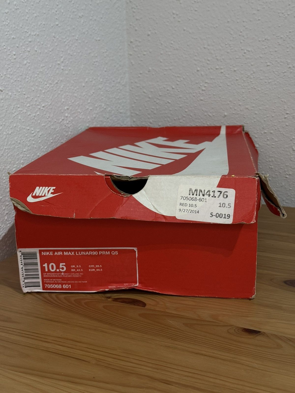Nike Nike Air Max Lunar90 Burgundy-Paisley Size US 10.5 / EU 43-44 - 8 Thumbnail