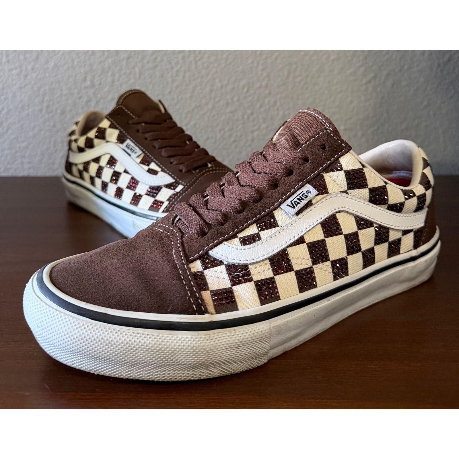 Supreme Vans Old Skool Swarovski - toestory.in