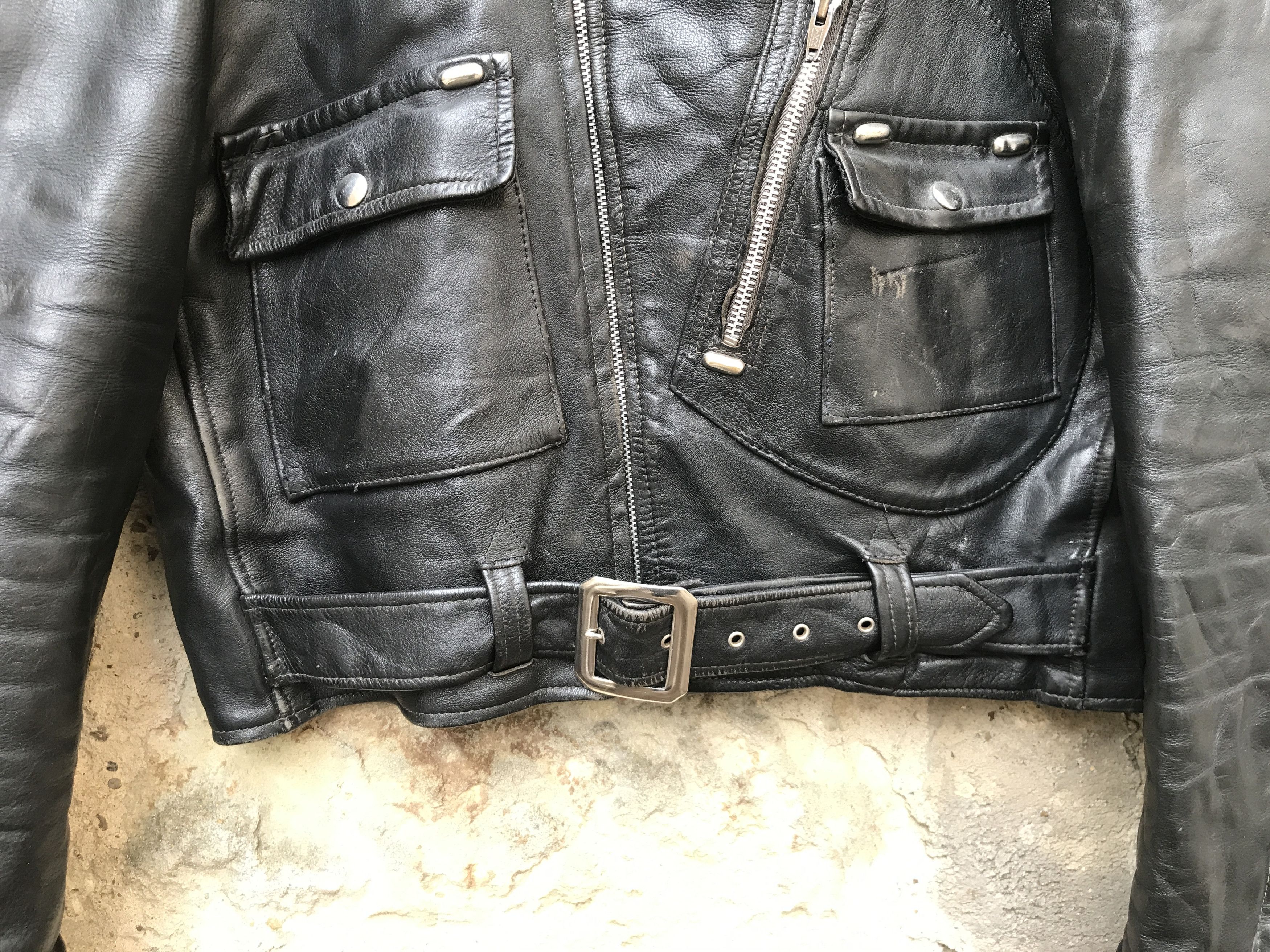 Buco Rare Vintage 60s Brimaco D Pocket Biker Leather Jacket Size US L / EU 52-54 / 3 - 3 Thumbnail