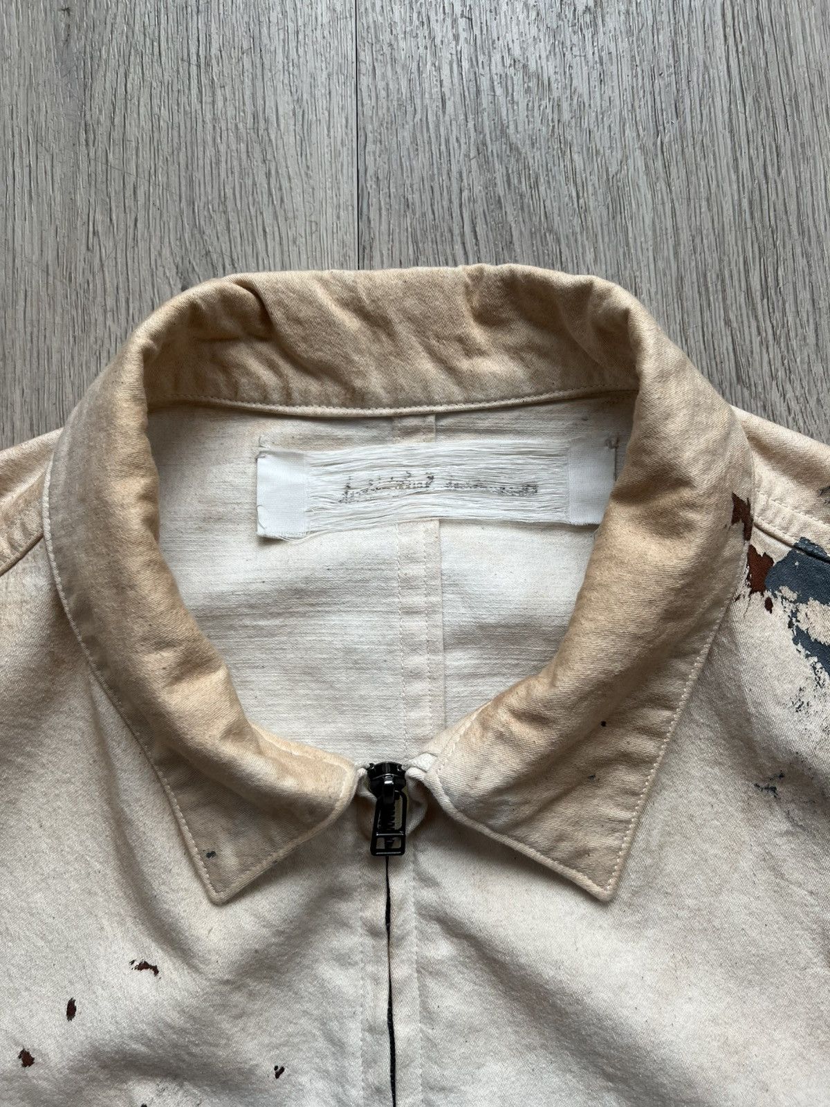Individual Sentiments HAND PAINTED ZIP UP BLOUSON _ JK69H-MC14-NO_ecru white Size US L / EU 52-54 / 3 - 3 Thumbnail