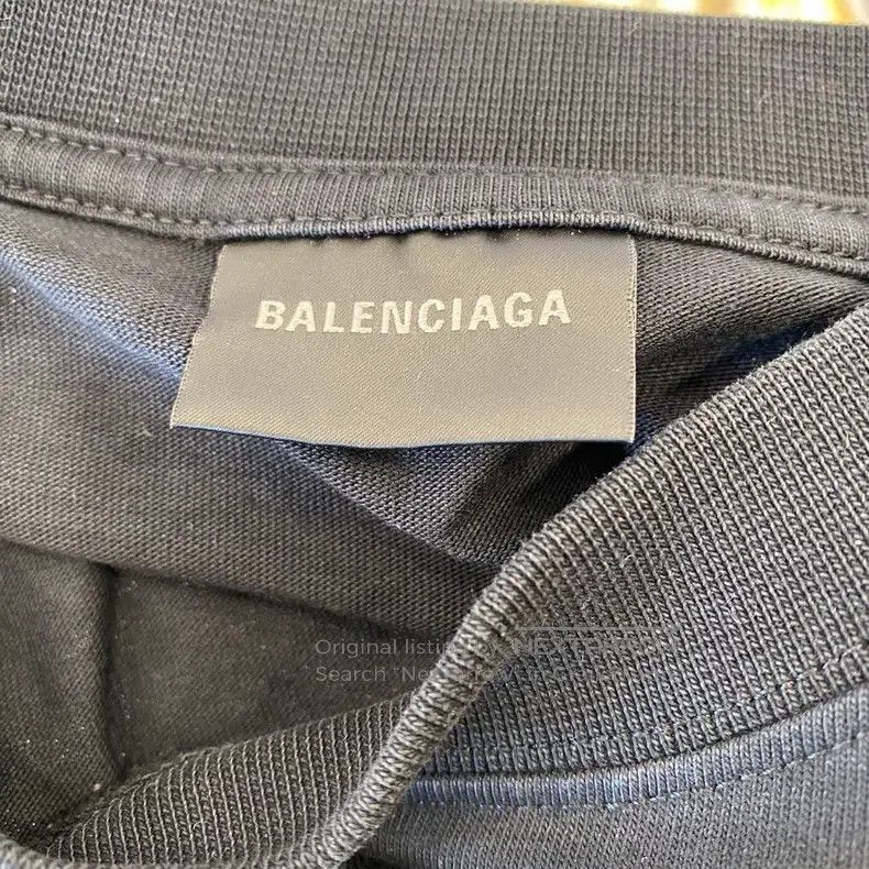 Balenciaga Balenciaga Teal Embroidered Reversed Letter Short Sleeve, Size US L / EU 52-54 / 3 - 3 Thumbnail