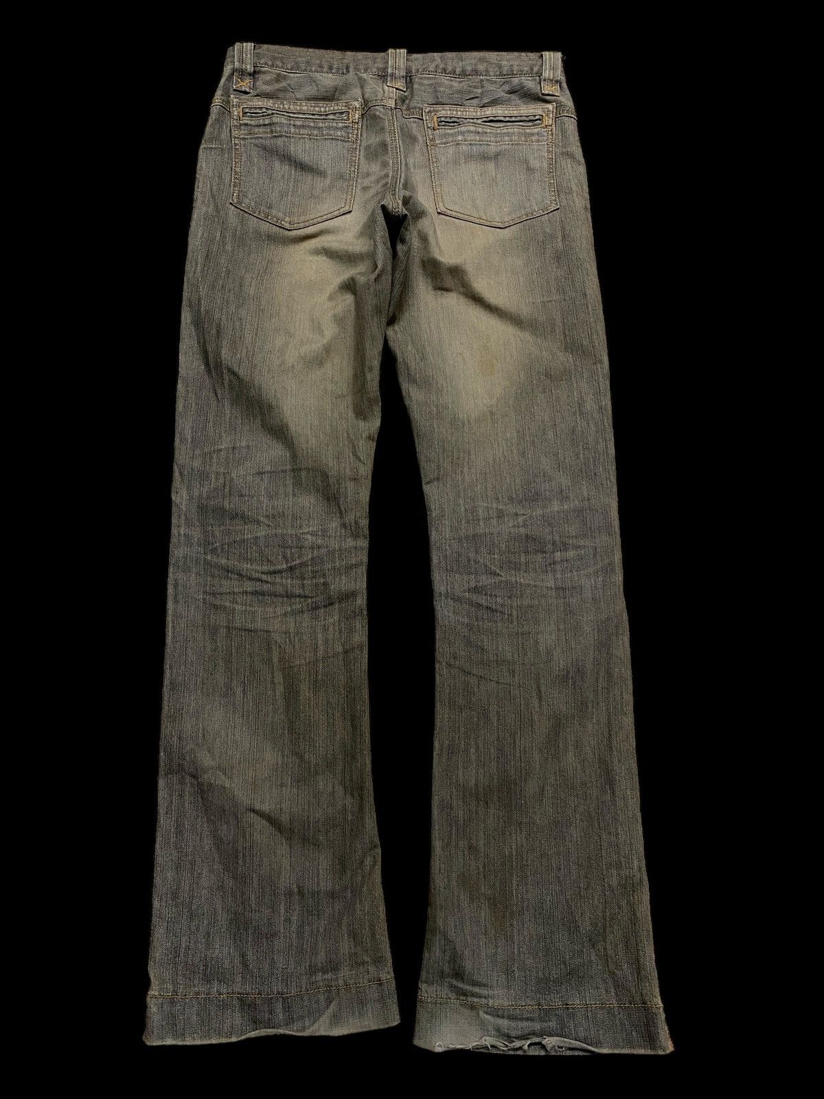 If Six Was Nine 💥Flare💥Vintage 90s Buona Rusty Mudwash Distress jean Japan Size US 30 / EU 46 - 2 Thumbnail