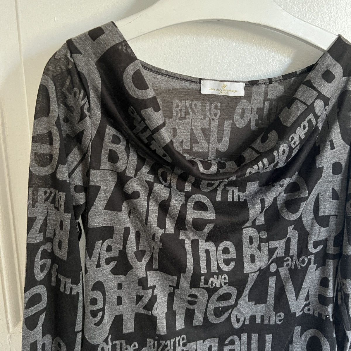 Japanese Brand × Vintage Y2k print letters newspaper dress blouse like jpg gaultier Size M / US 6-8 / IT 42-44 - 2 Thumbnail