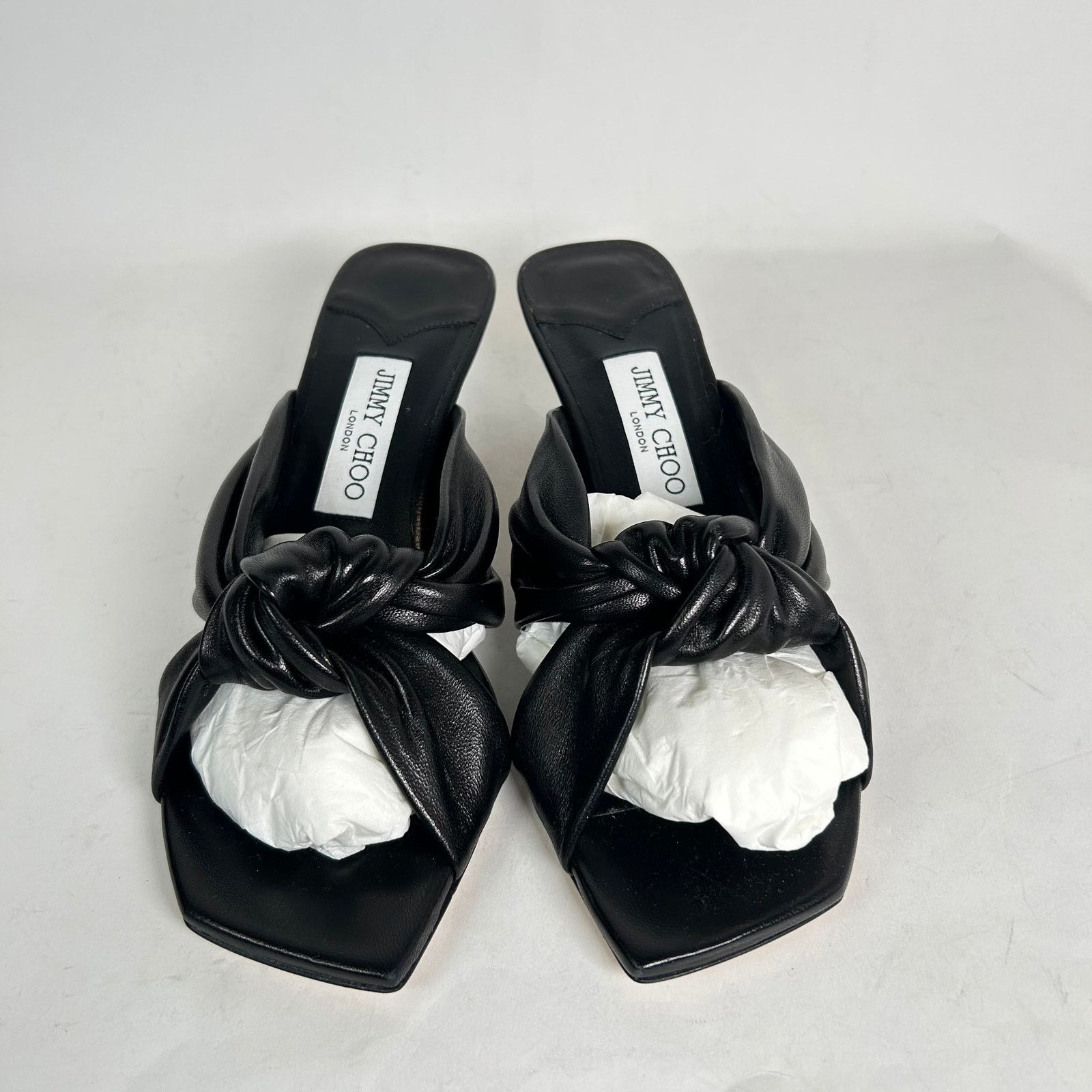 Jimmy Choo Jimmy Choo Black 85 Avenue Leather Sandal Size 38.5 Size US 8.5 / IT 38.5 - 2 Thumbnail