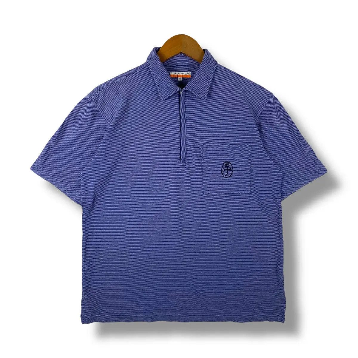 Jean Charles De Castelbajac Vintage 00's CASTELBAJAC SPORT Half-Zipper Pocket Polo Shirt Size US M / EU 48-50 / 2 - 1 Thumbnail