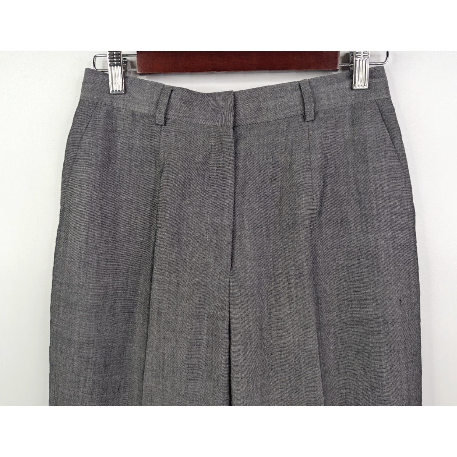 Ralph Lauren Lauren Ralph Lauren Womens Pants 6 Grey Wool Rayon Pleated Career Trouser Lined Size 28" / US 6 / IT 42 - 2 Thumbnail