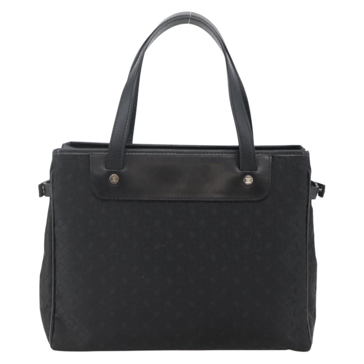 Celine CELINE C Macadam Canvas Hand Bag Black Silver Size ONE SIZE - 3 Thumbnail