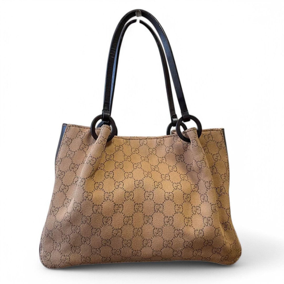 Gucci Gucci - Shoulder Bag Handbag Beige Monogram Brown Leather Size ONE SIZE - 2 Thumbnail