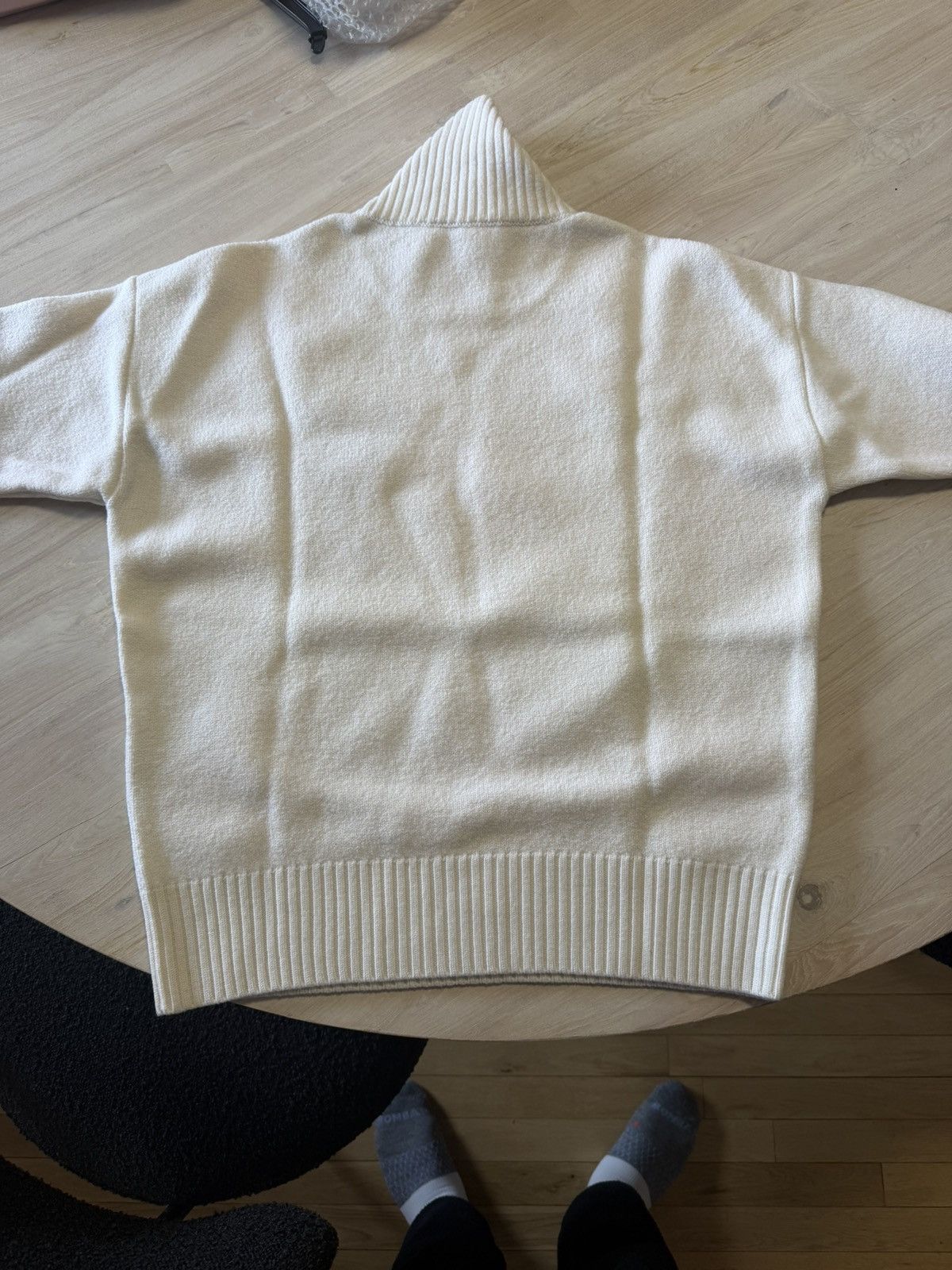 AMI White Wool Ami de Coeur Funnel Neck Sweater Size US S / EU 44-46 / 1 - 2 Thumbnail