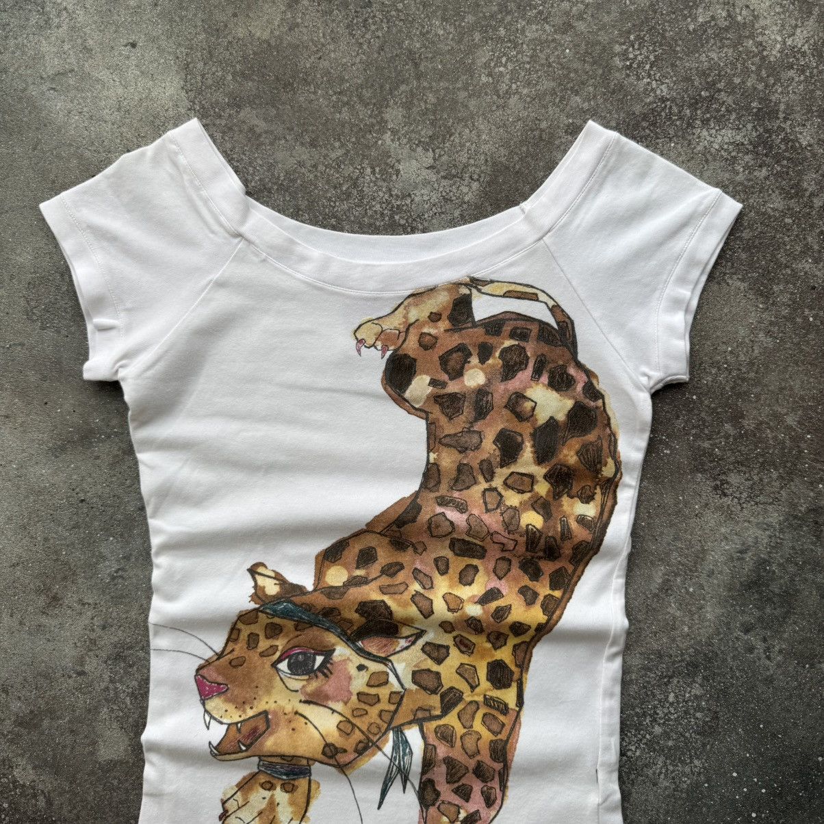 Hysteric Glamour Amazing Y2K Super Sexy 2000’s Leopard Printed T-Shirt Size M / US 6-8 / IT 42-44 - 3 Thumbnail