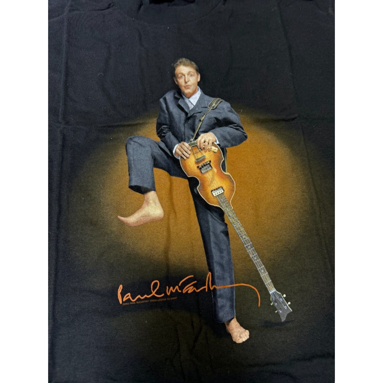 Vintage VINTAGE 2002 BEATLES PAUL McCARTNEY "DRIVING USA" Graphic Print T-Shirt Large Black Concert Mens Size US L / EU 52-54 / 3 - 3 Thumbnail