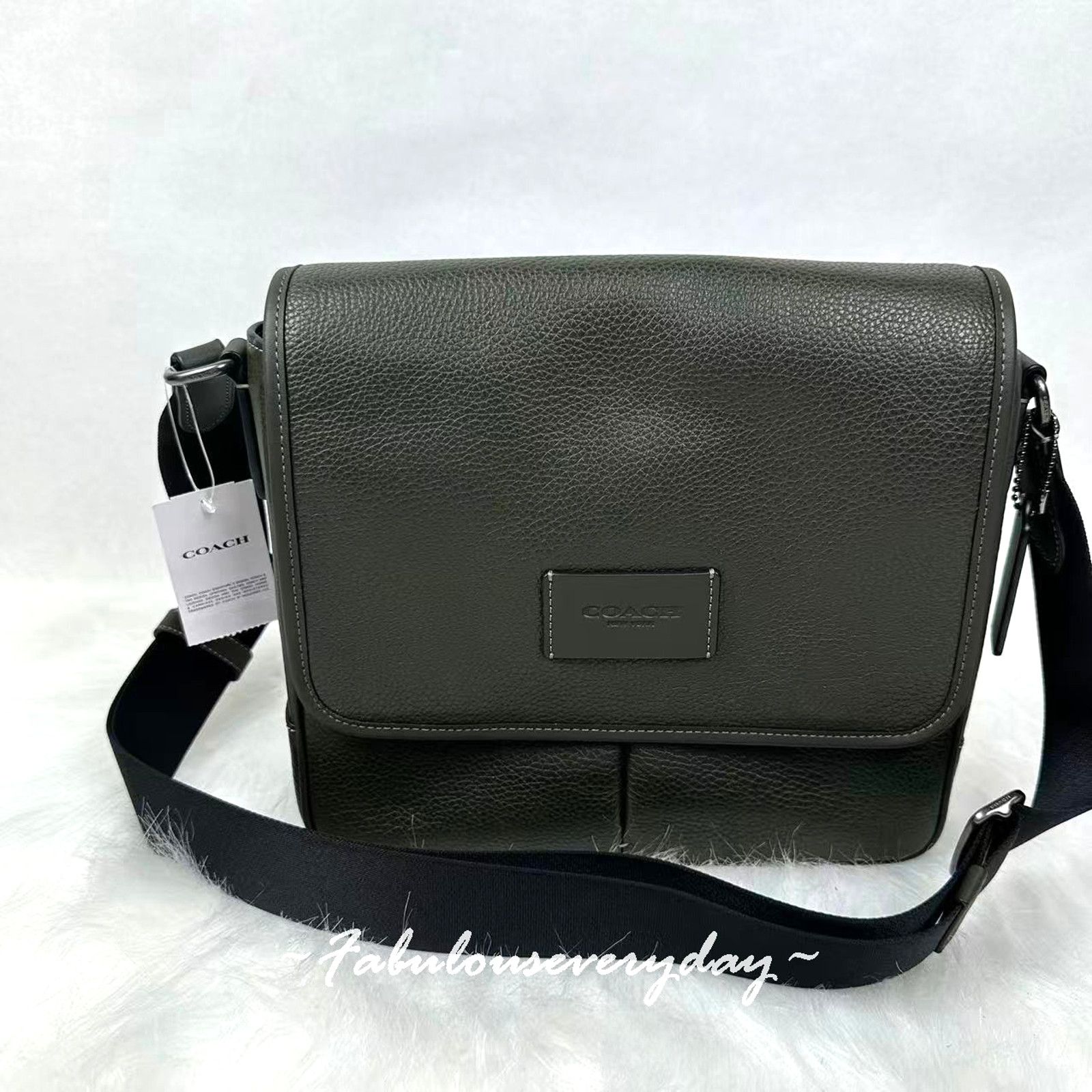 Coach Coach Men's Sprint Map 25 Crossbody Leather/Uniform Green Size ONE SIZE - 1 Thumbnail