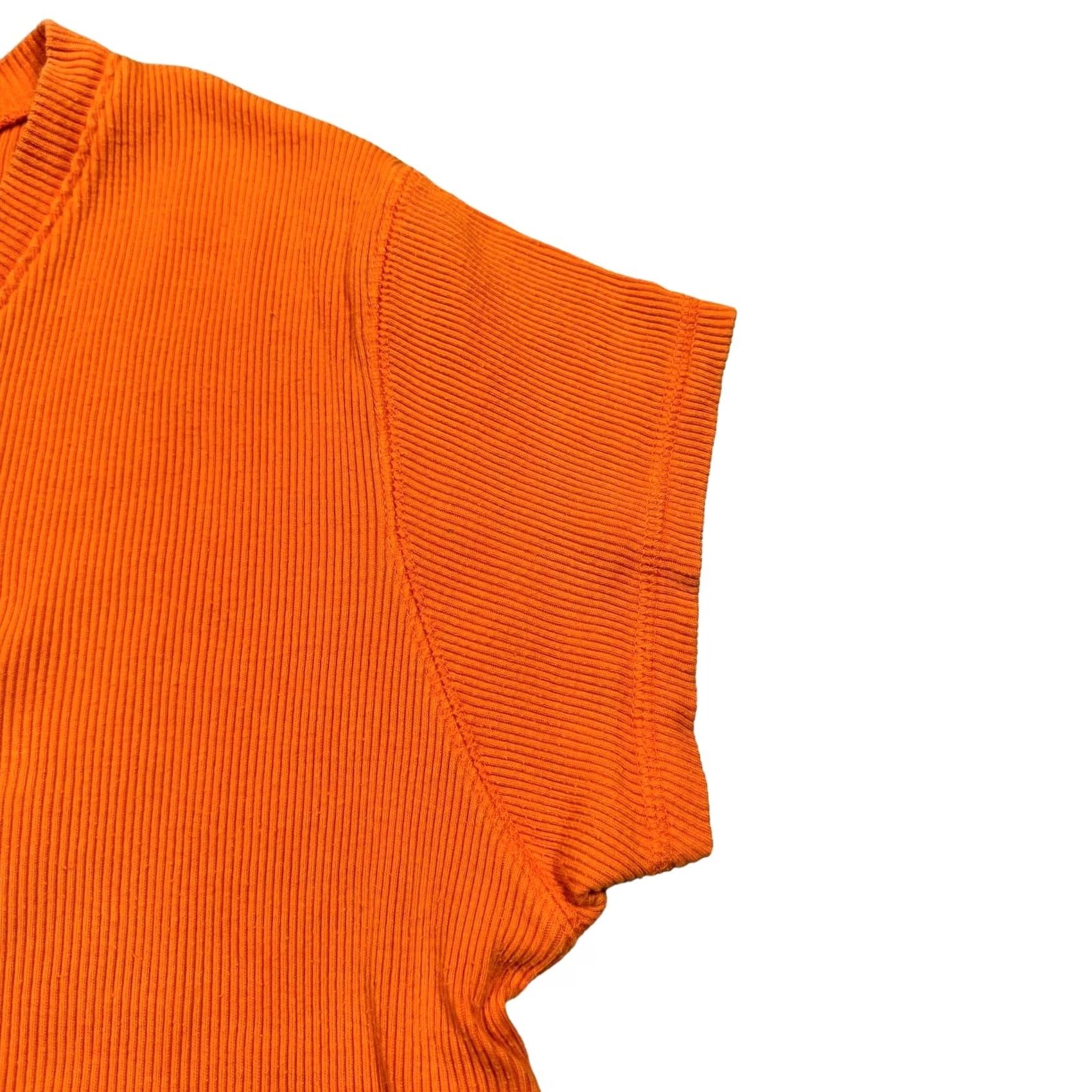 Harley Davidson VINTAGE Harley Davidson Shirt Women XL Embroidered Ribbed Short Sleeve 90s Biker Cars Orange Womens XL Embroidered Shirt Size XL / US 12-14 / IT 48-50 - 5 Thumbnail