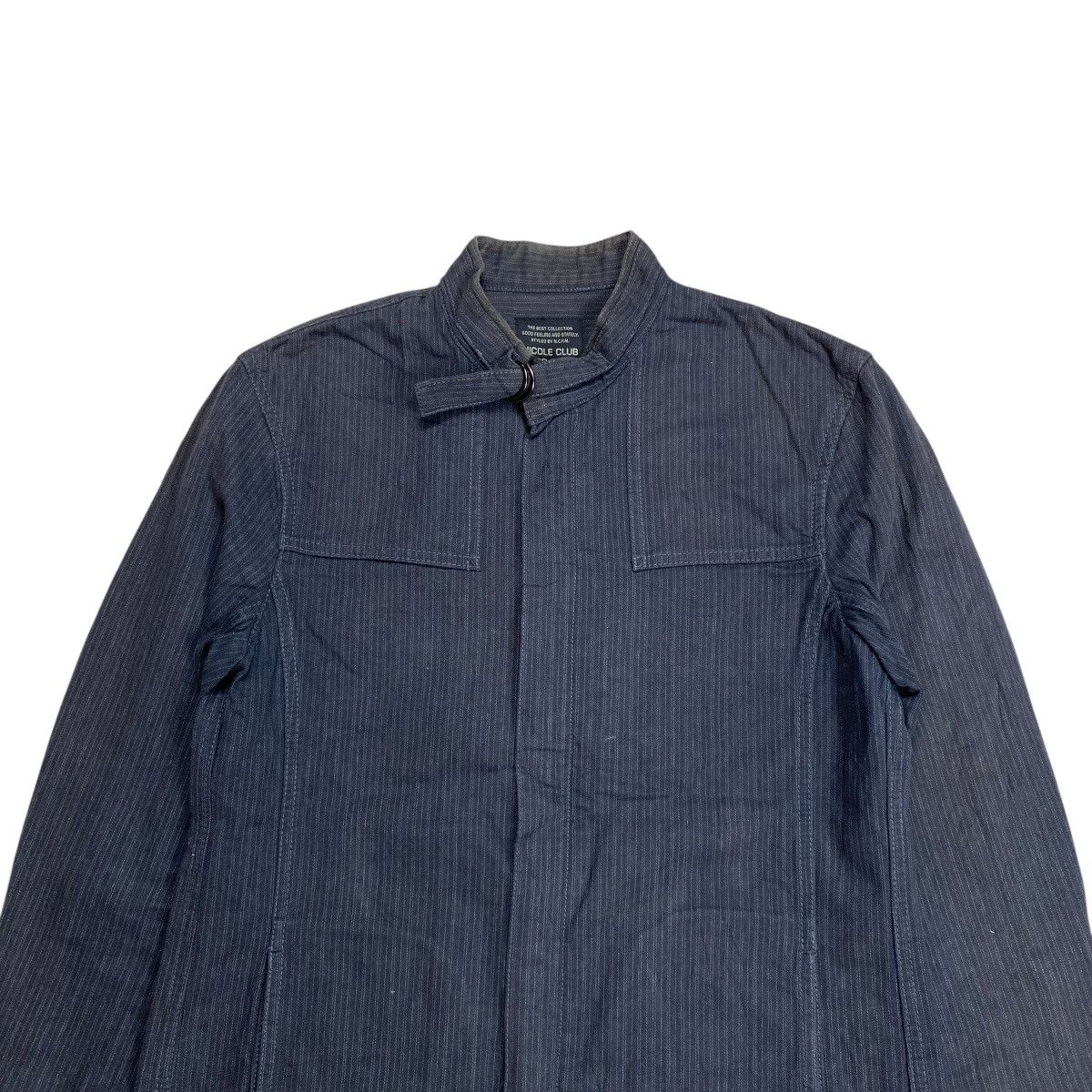 Nicole Club Nicole Club For Men Bikers Denim Stripe Two-Way Jacket Size US M / EU 48-50 / 2 - 8 Thumbnail