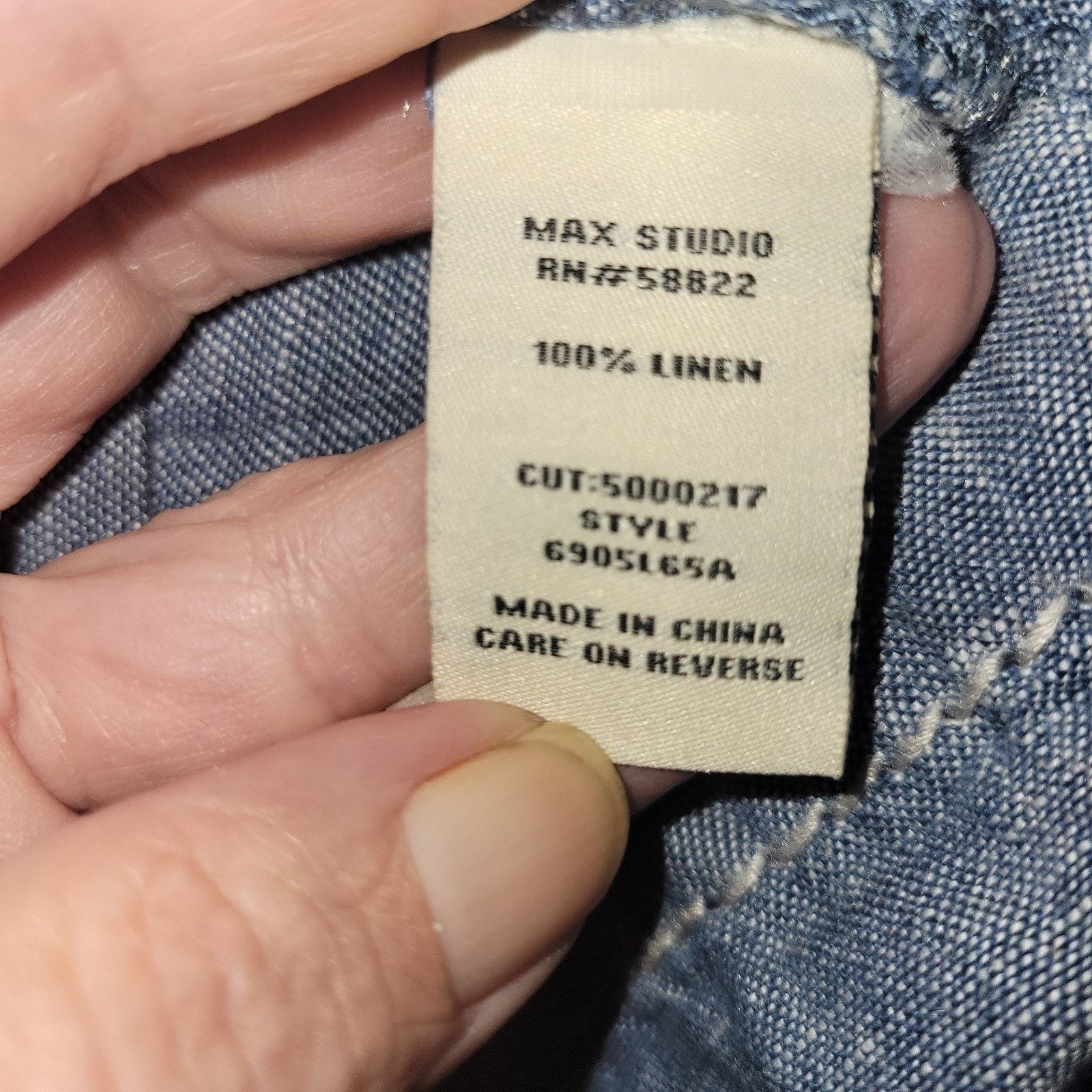 & Other Stories Max Studio Medium Blue Chambray Short Sleeve Dress Pockets Size M / US 6-8 / IT 42-44 - 5 Thumbnail