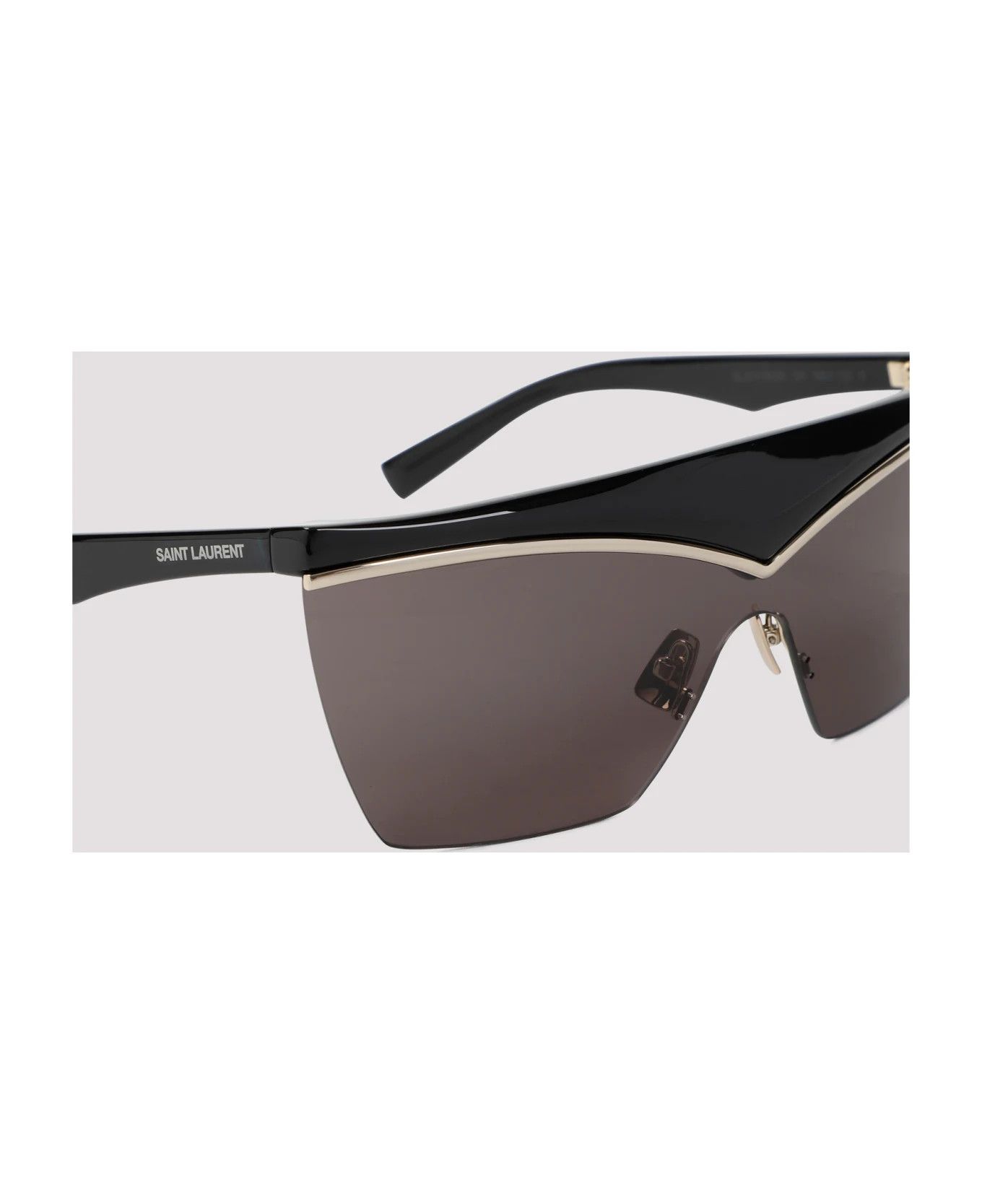 Saint Laurent Paris o1bcso1str0426 Size:OS/Sl 614 Mask Sunglasses in Black Size ONE SIZE - 2 Thumbnail