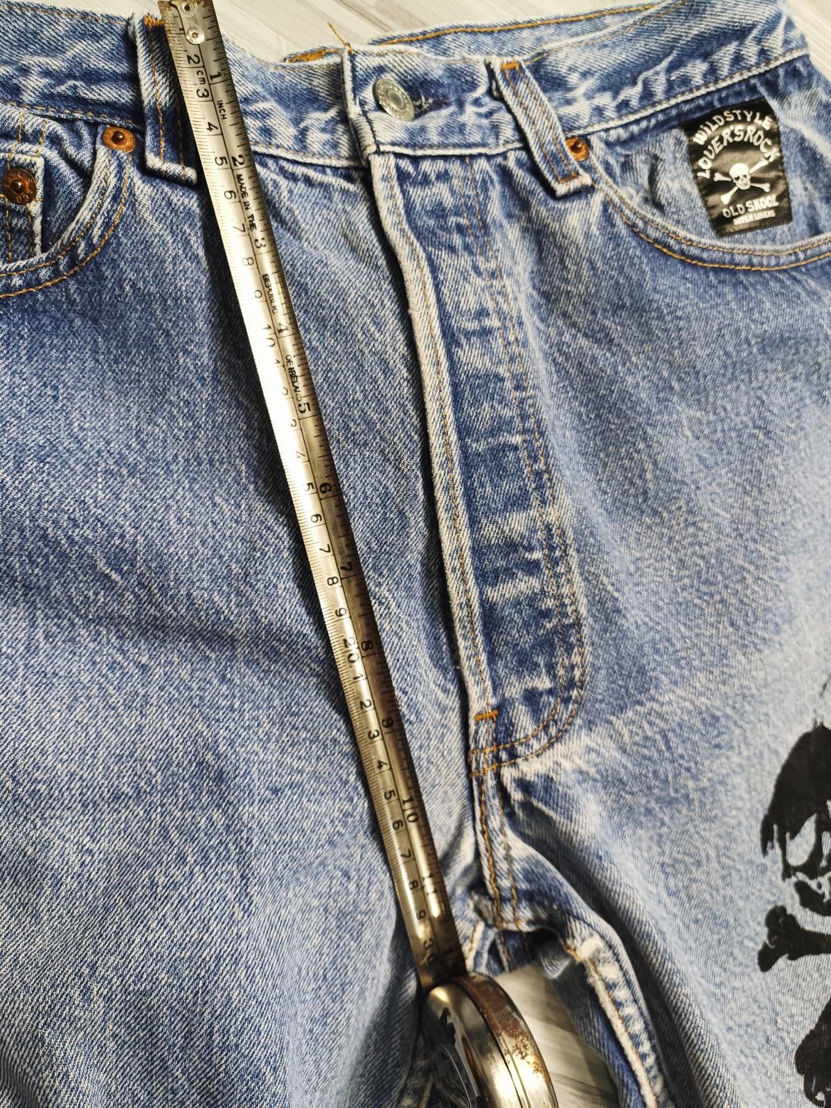 Japanese Brand × Jean × Vintage SUPERLOVERS jeans skull print Size US 32 / EU 48 - 15 Thumbnail